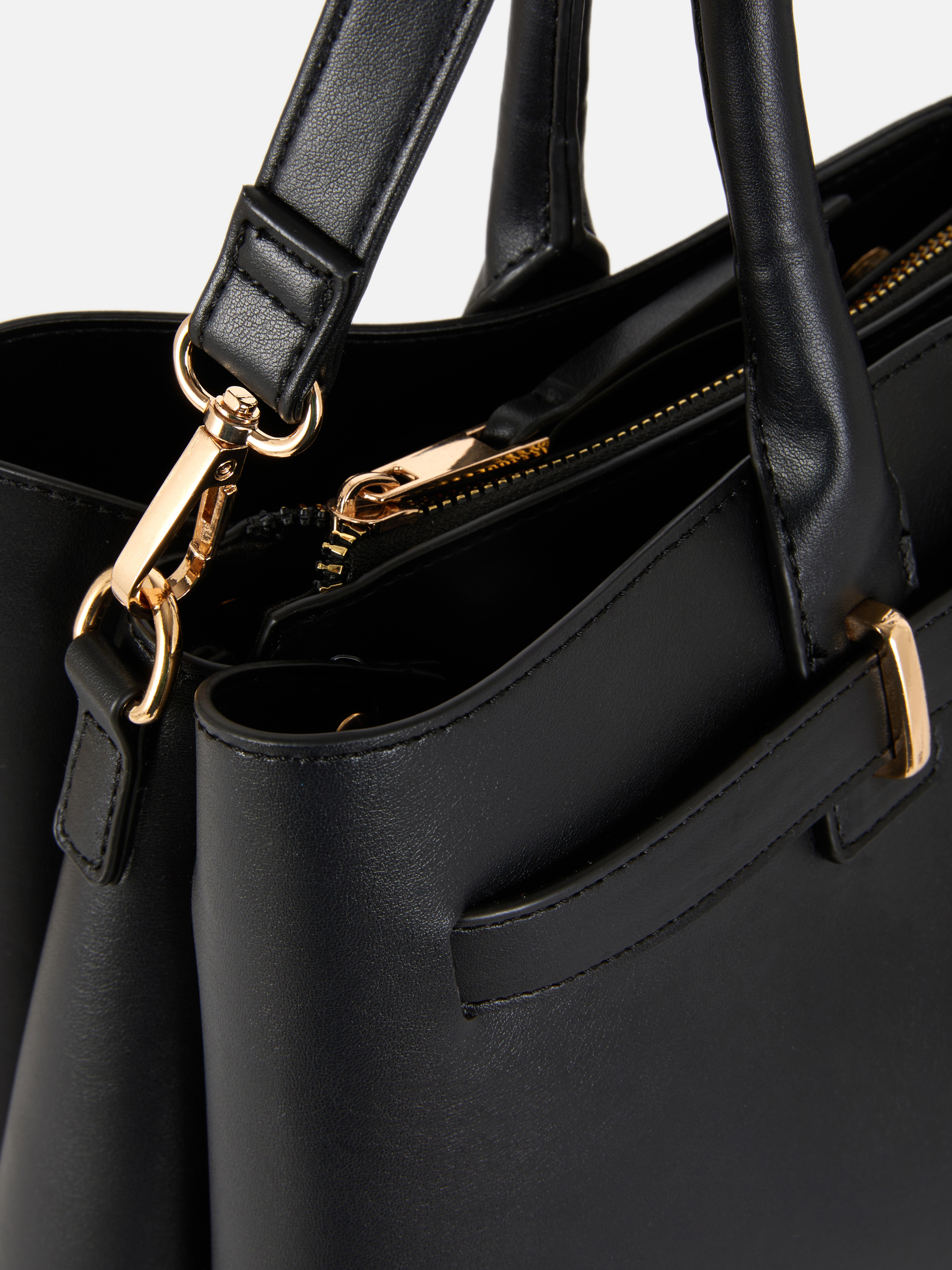 Fourre-tout en simili cuir à ceinture