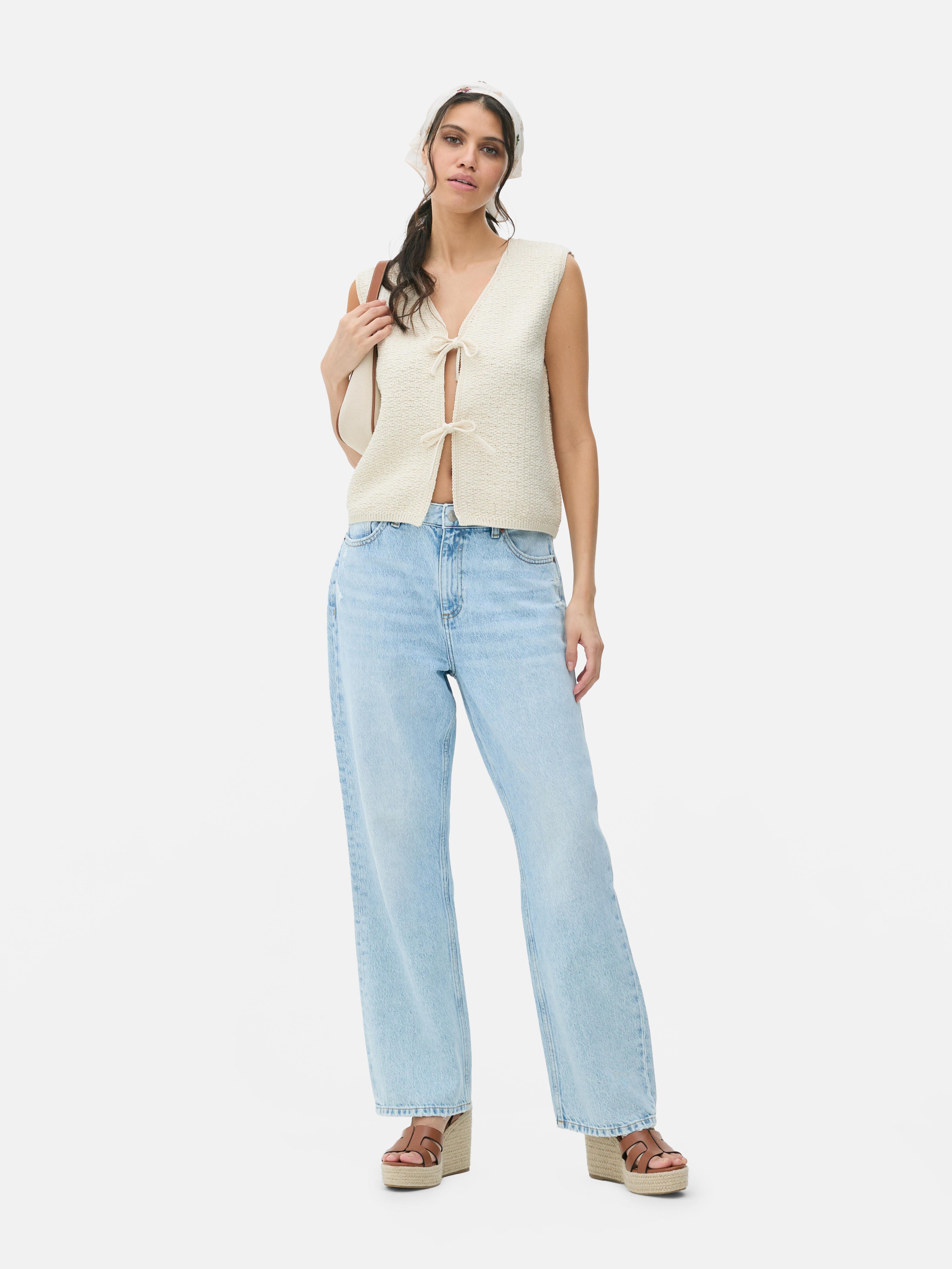 Knitted Tie-Front Waistcoat