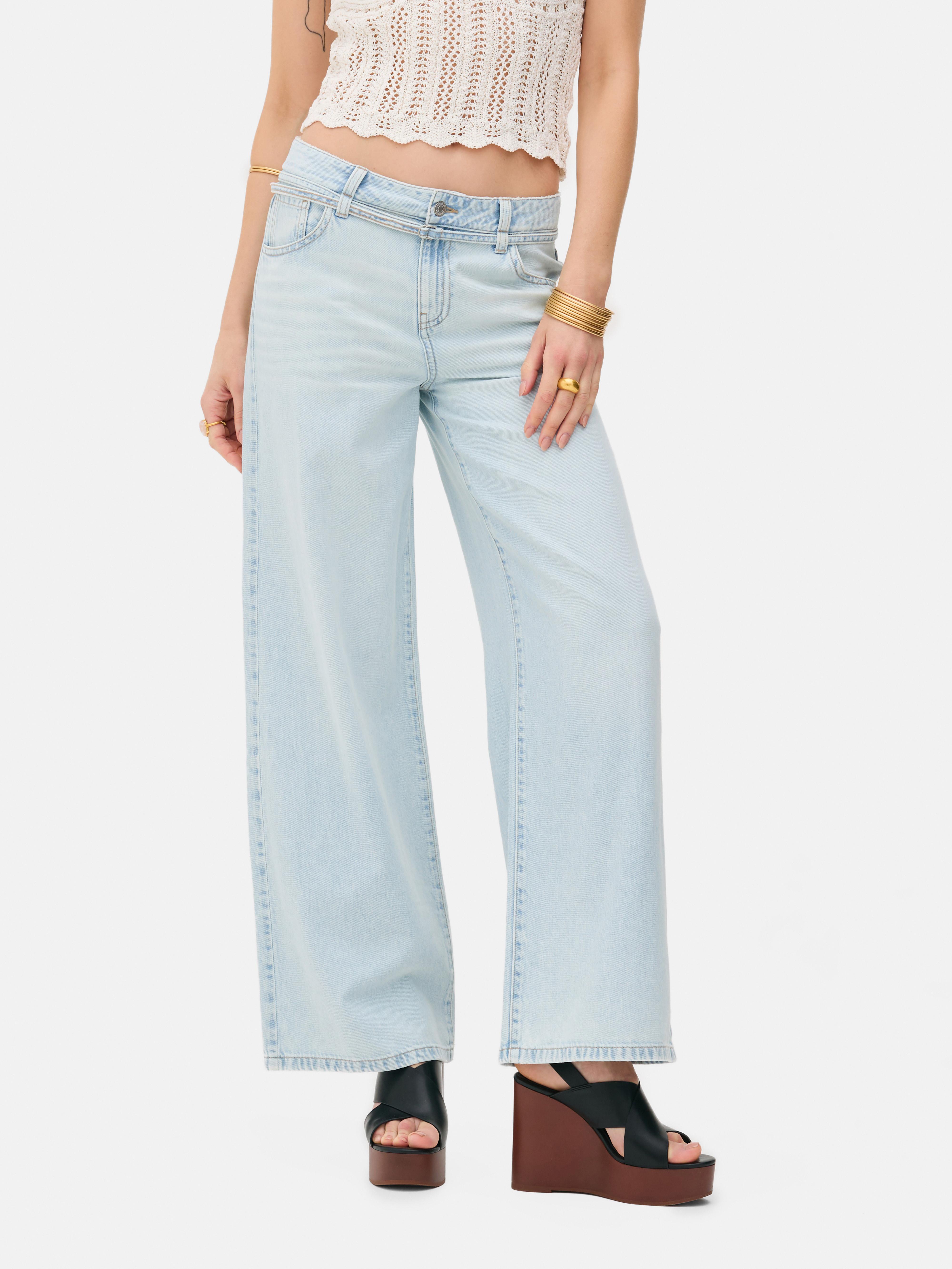 Jeans a gamba larga con cintura Rita Ora