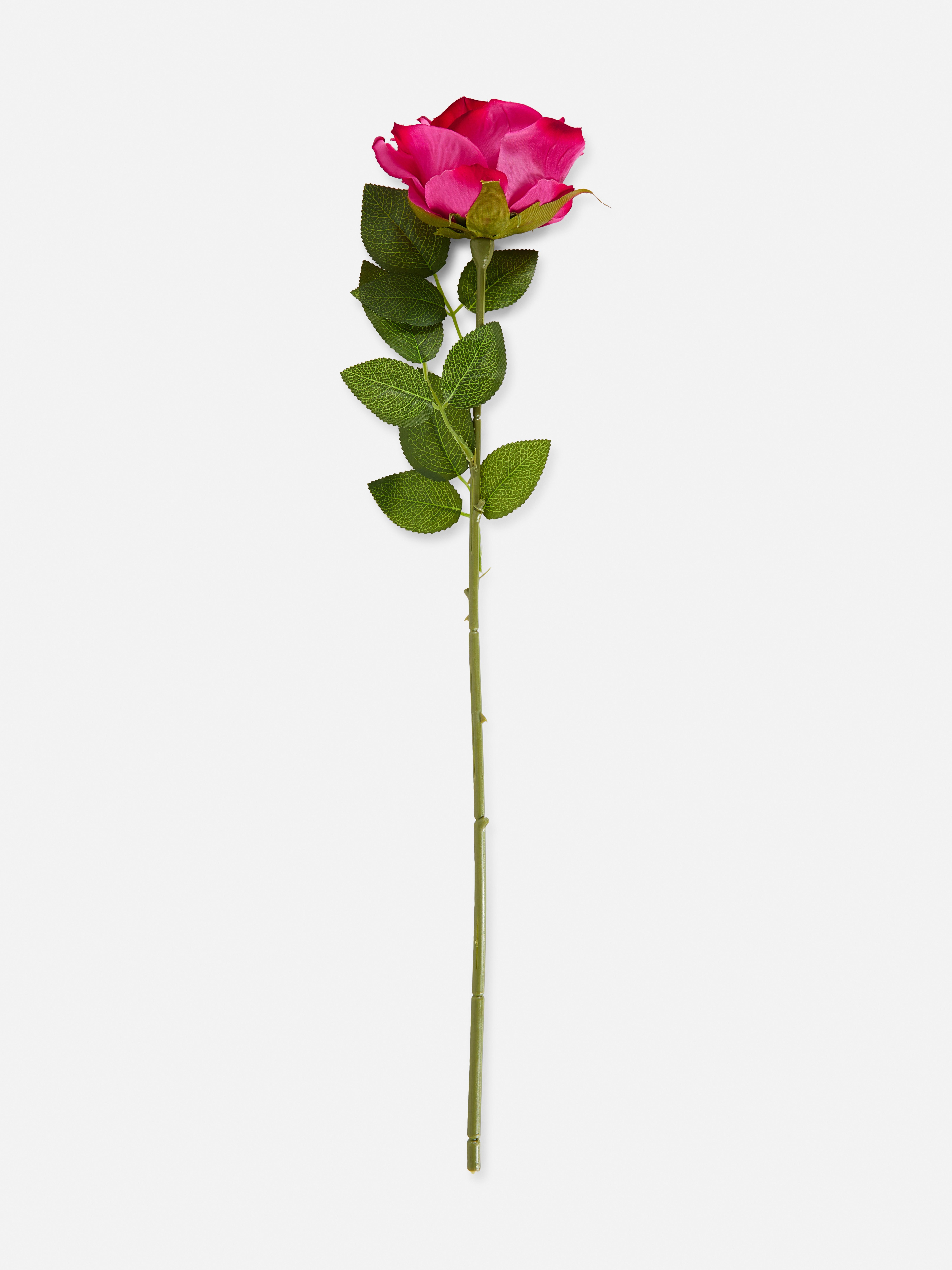 Rosa sintética de un solo tallo