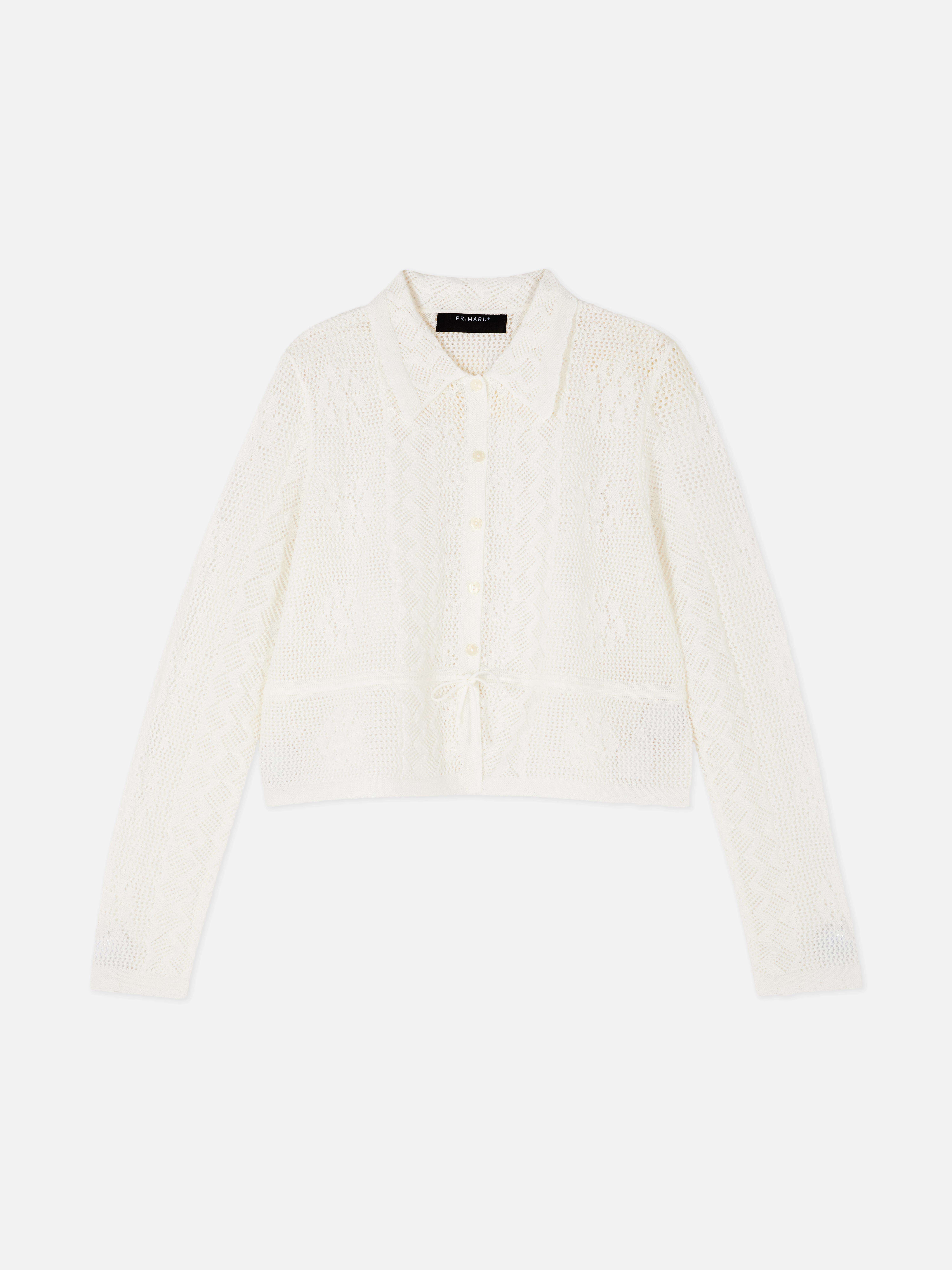 Cardigan pointelle cu nasturi