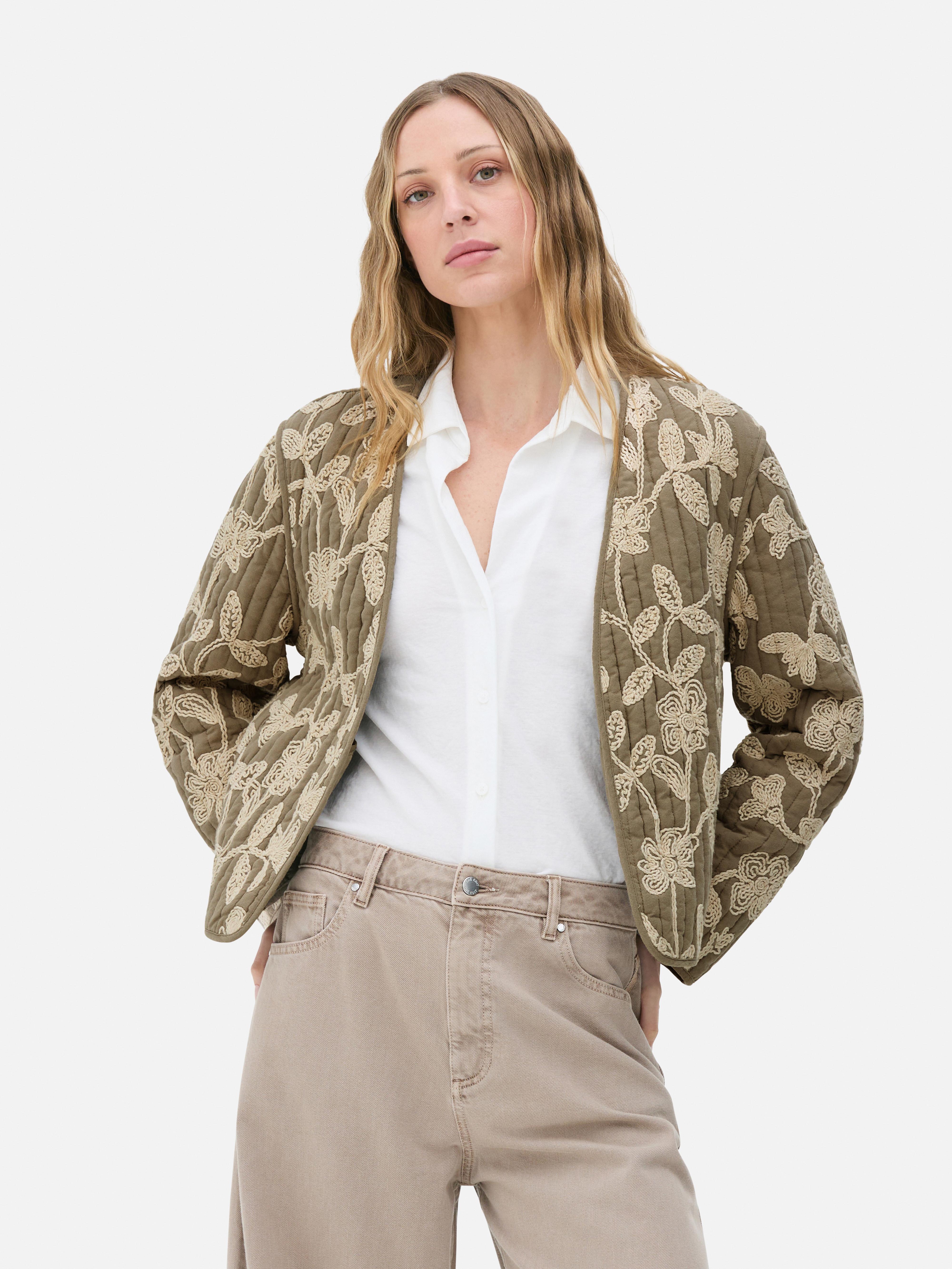Embroidered Quilted Jacket