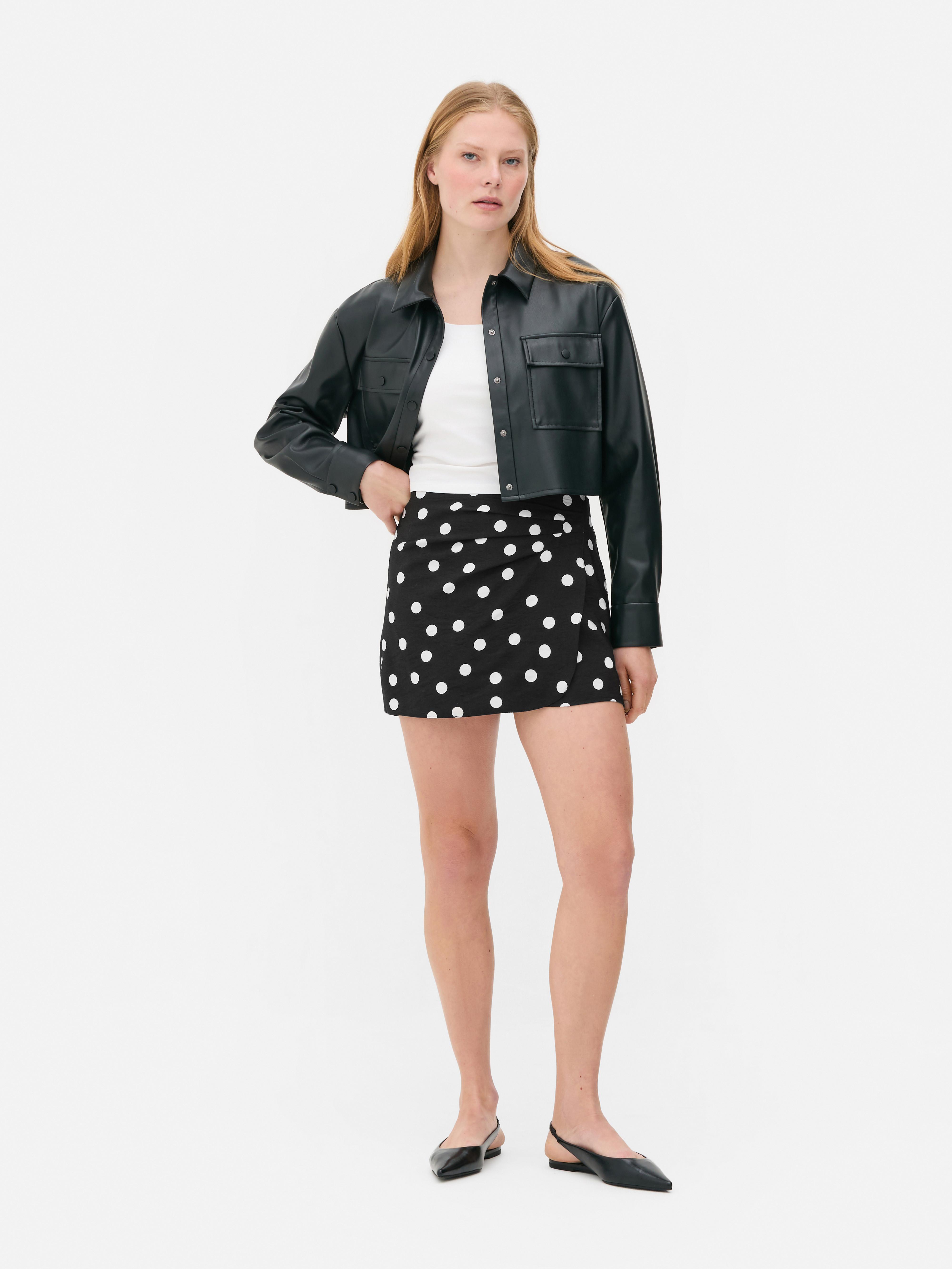 Printed Mini Skort Ecru
