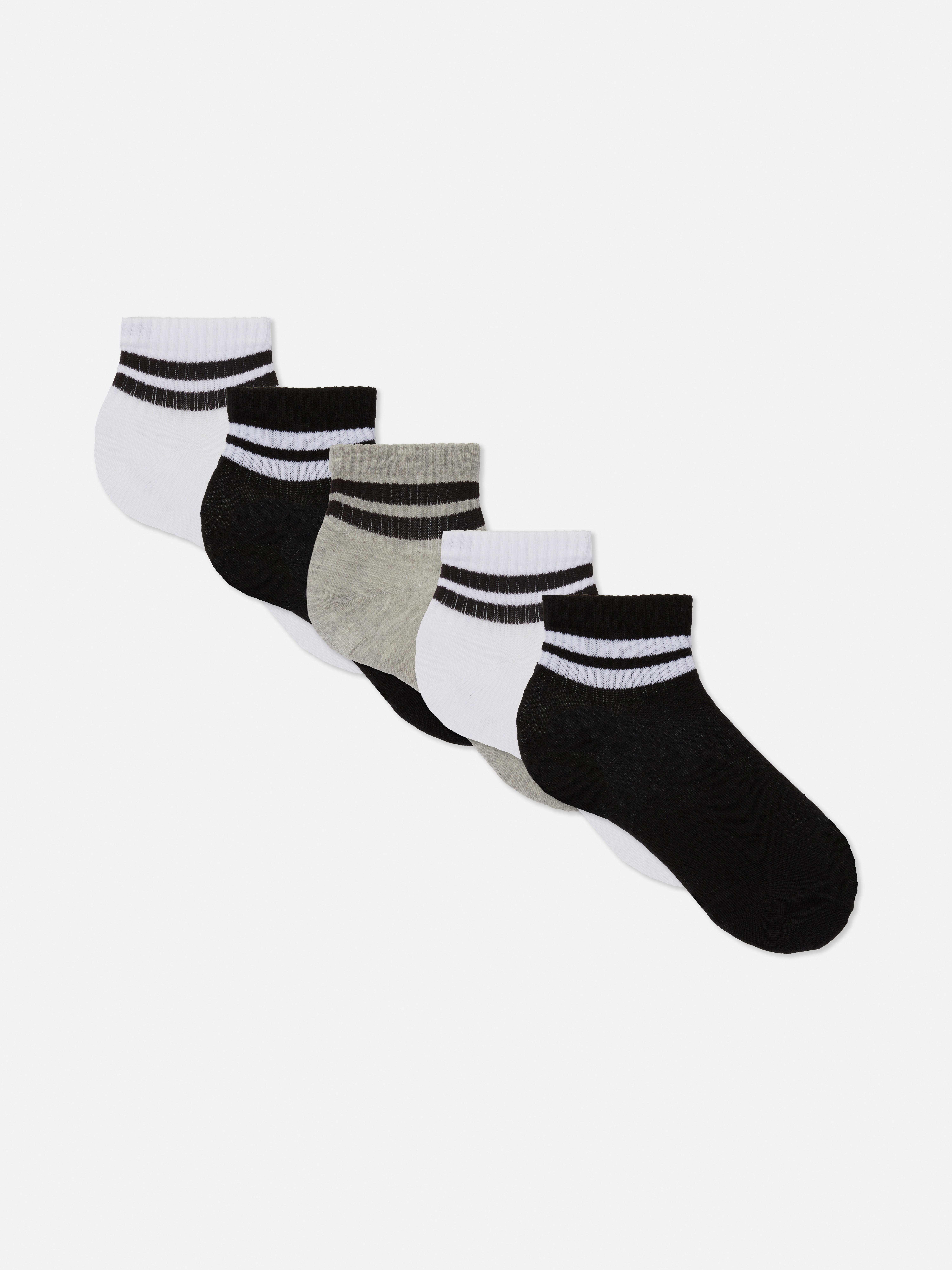 Lot de 5 paires de chaussettes de sport côtelées