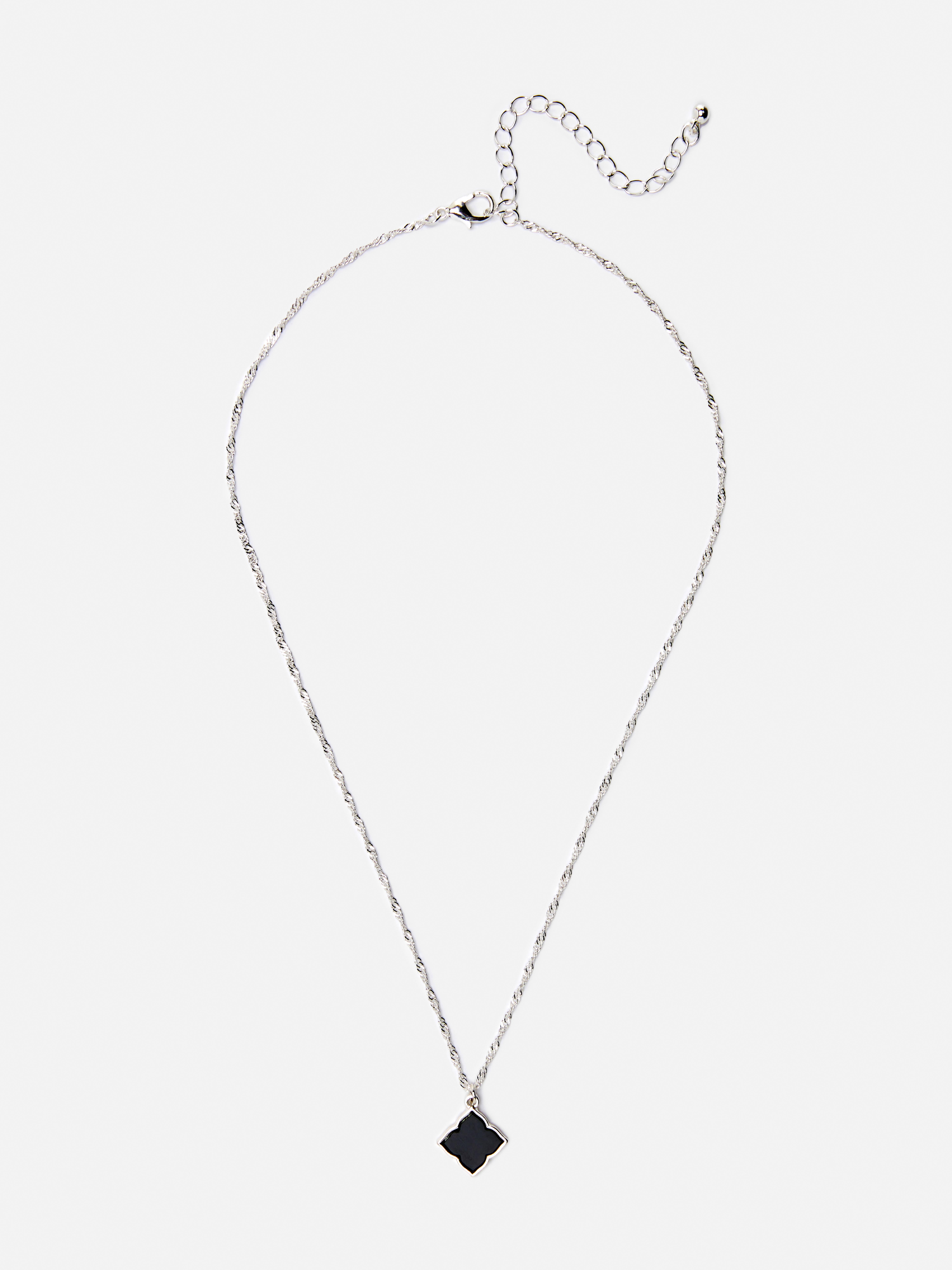 Collana con ciondolo floreale astratto
