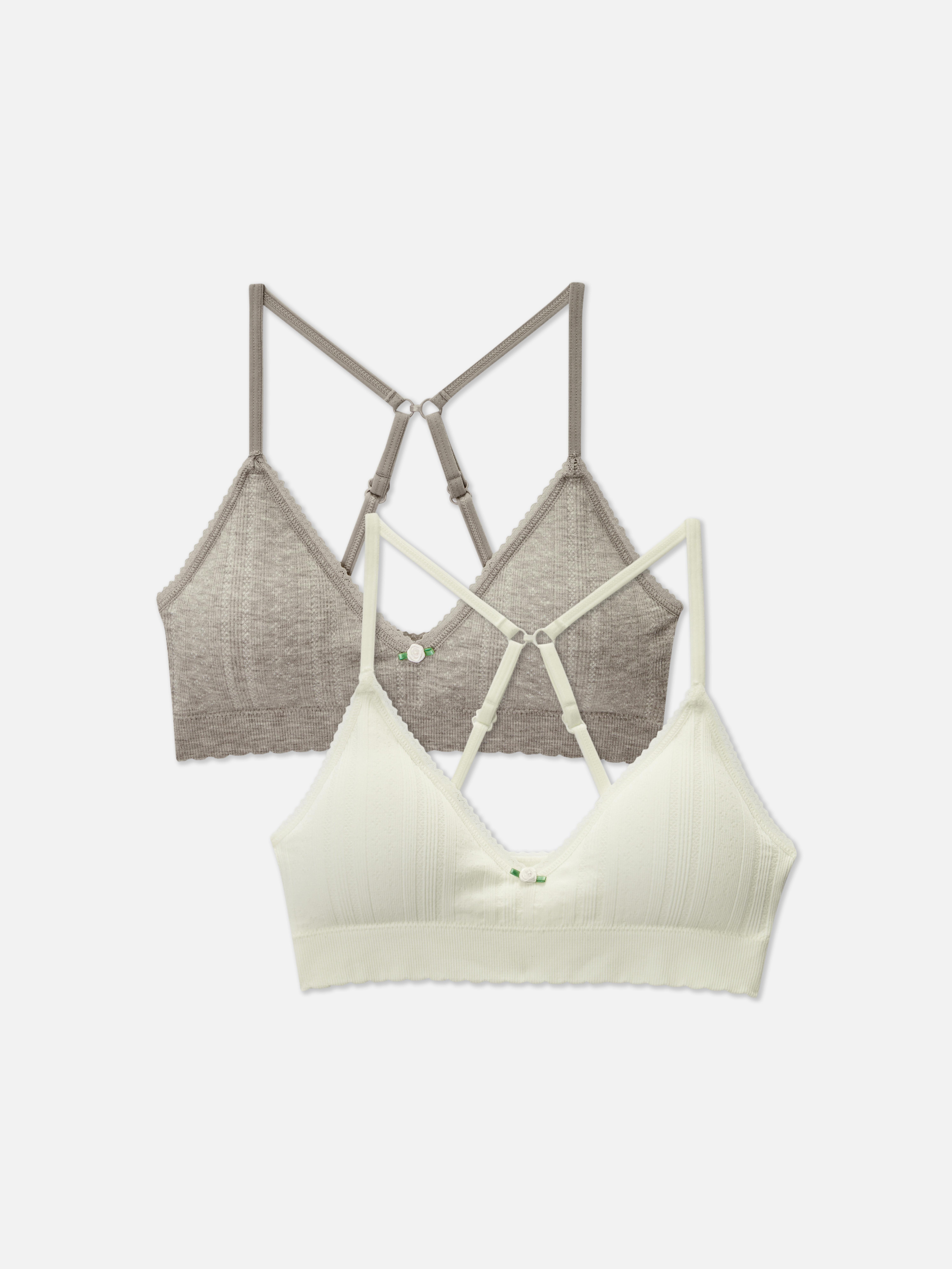 2pk Pointelle Triangle Bras