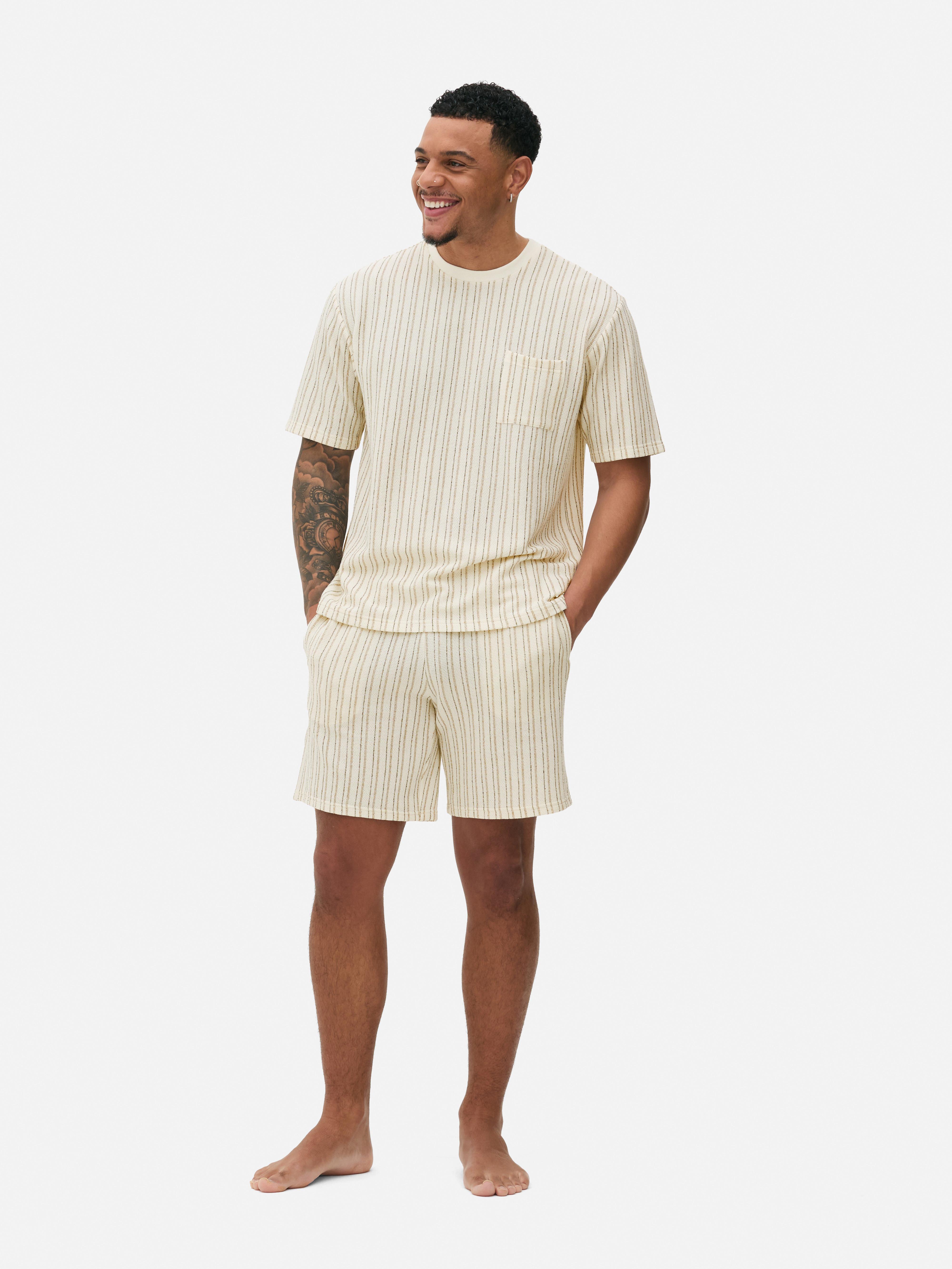 Textured Stripe Shorts