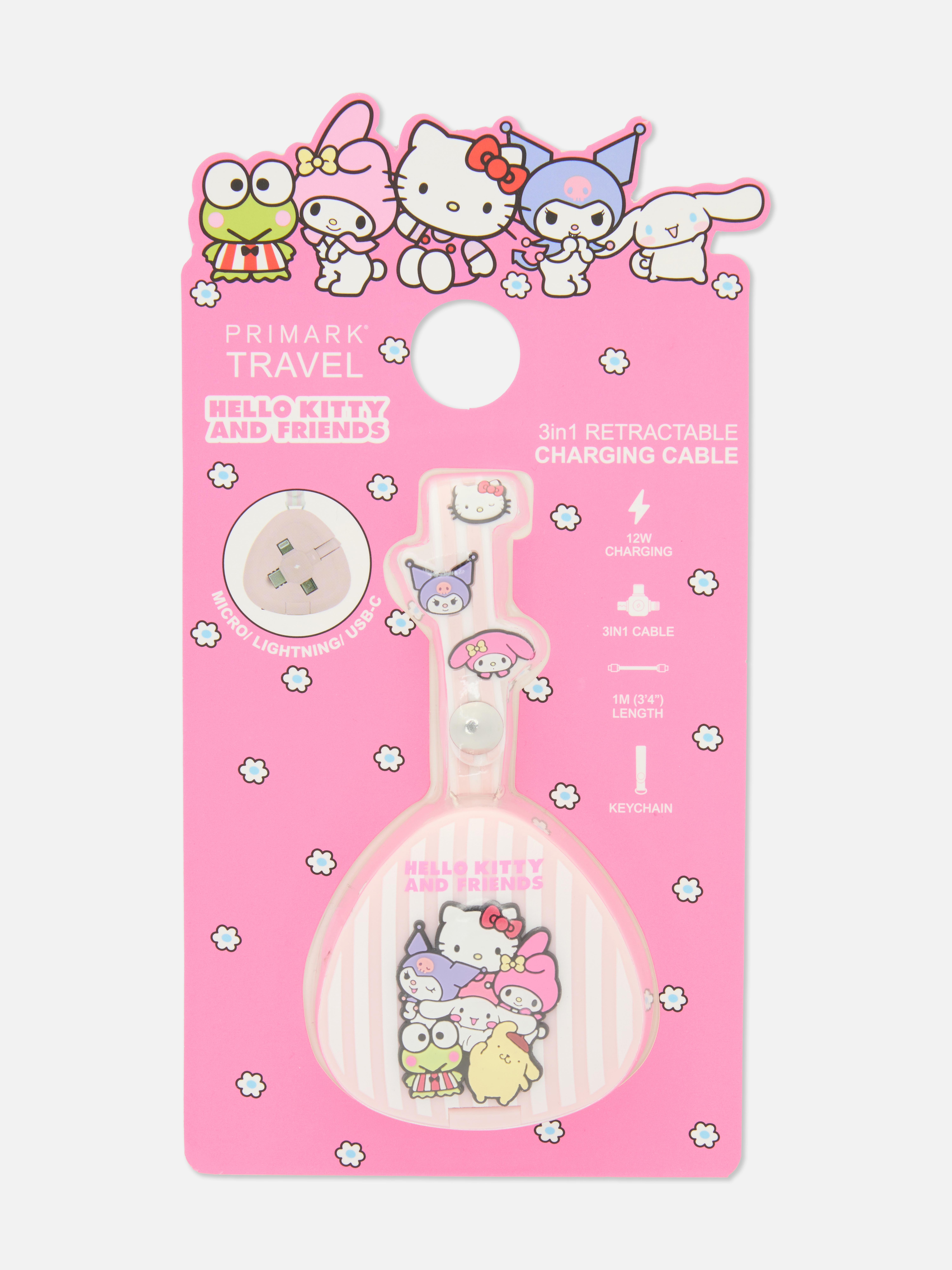 Intrekbare sleutelhanger met opladers Hello Kitty and Friends