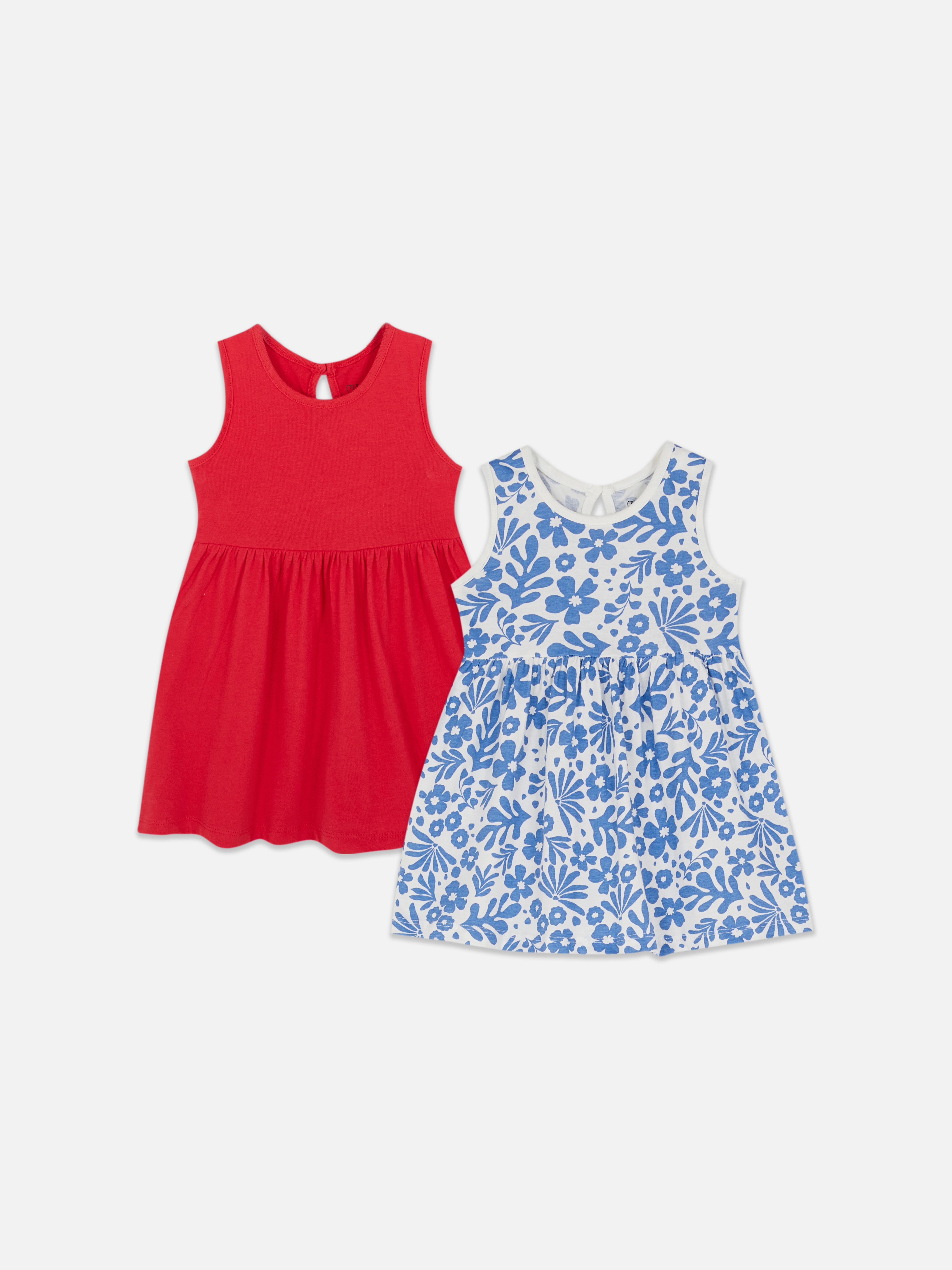 Lot de 2 robes sans manches en jersey
