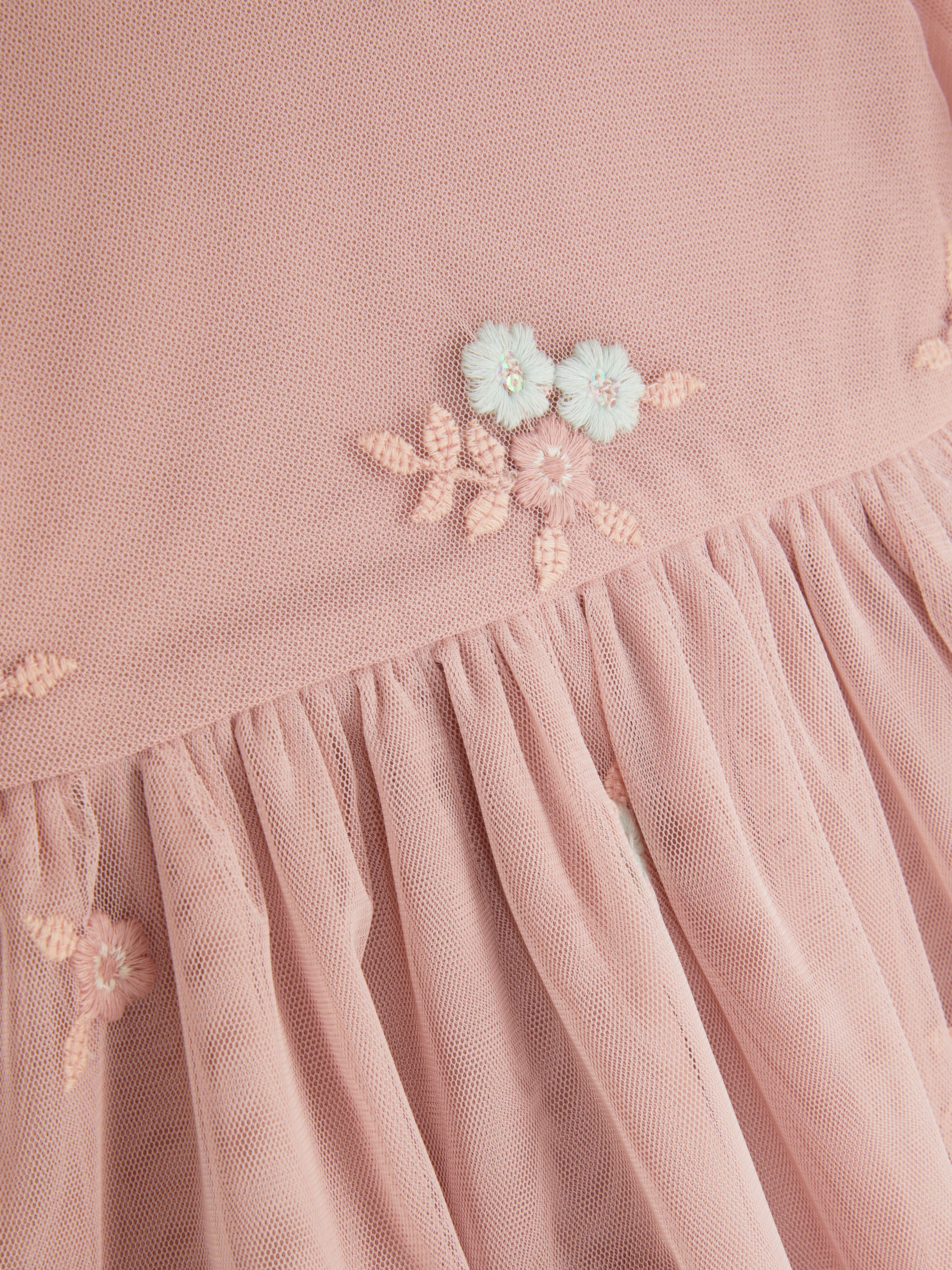 Embroidered Floral Tutu Dress