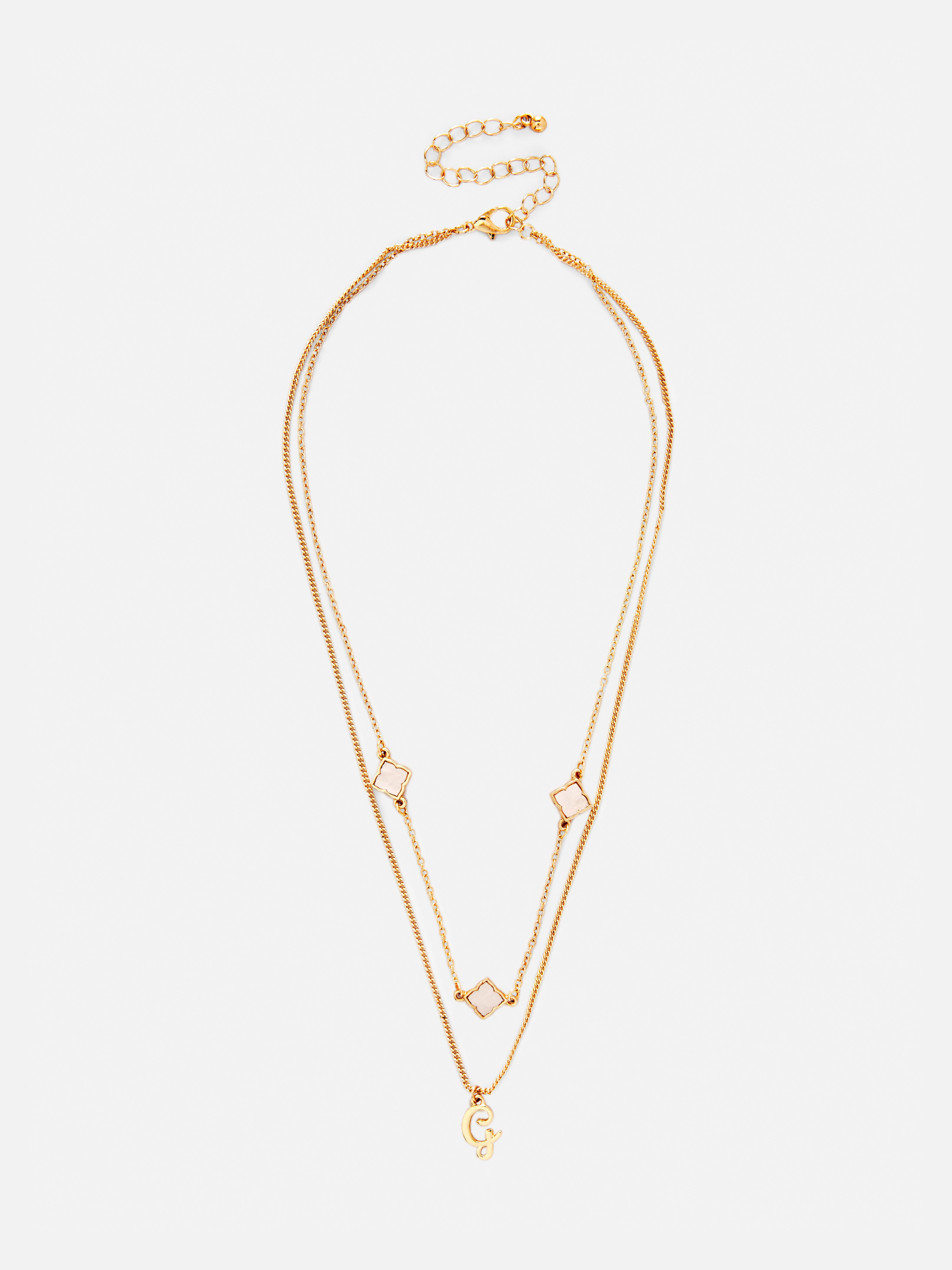 Double collier à initiale