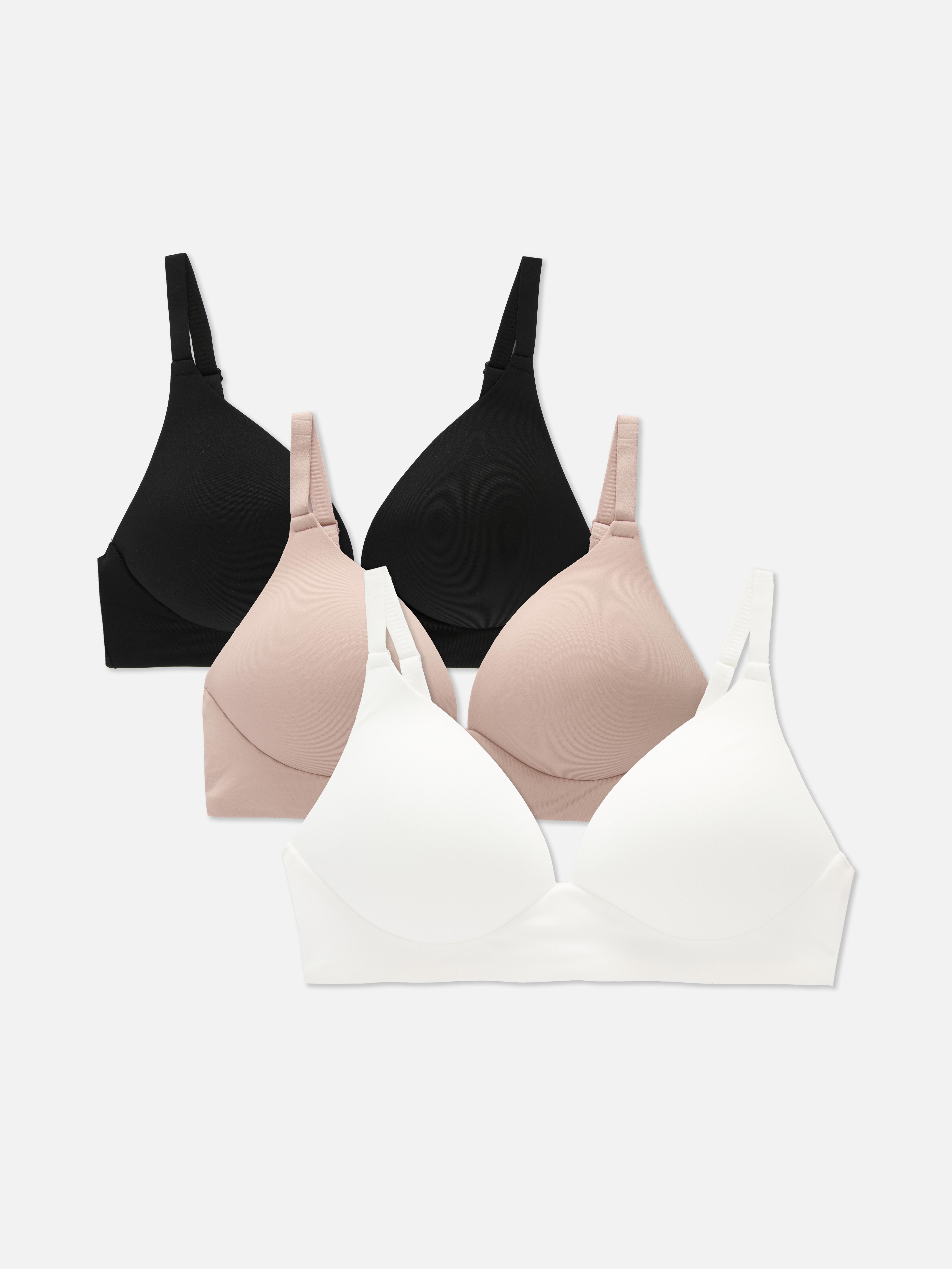 3 Pack Strapless Bras For Women No Underwire Non-Slip Push Up Bandeau Underwear Comfort Stretchy Pullover Multipack Seamless Bralettes Clearance