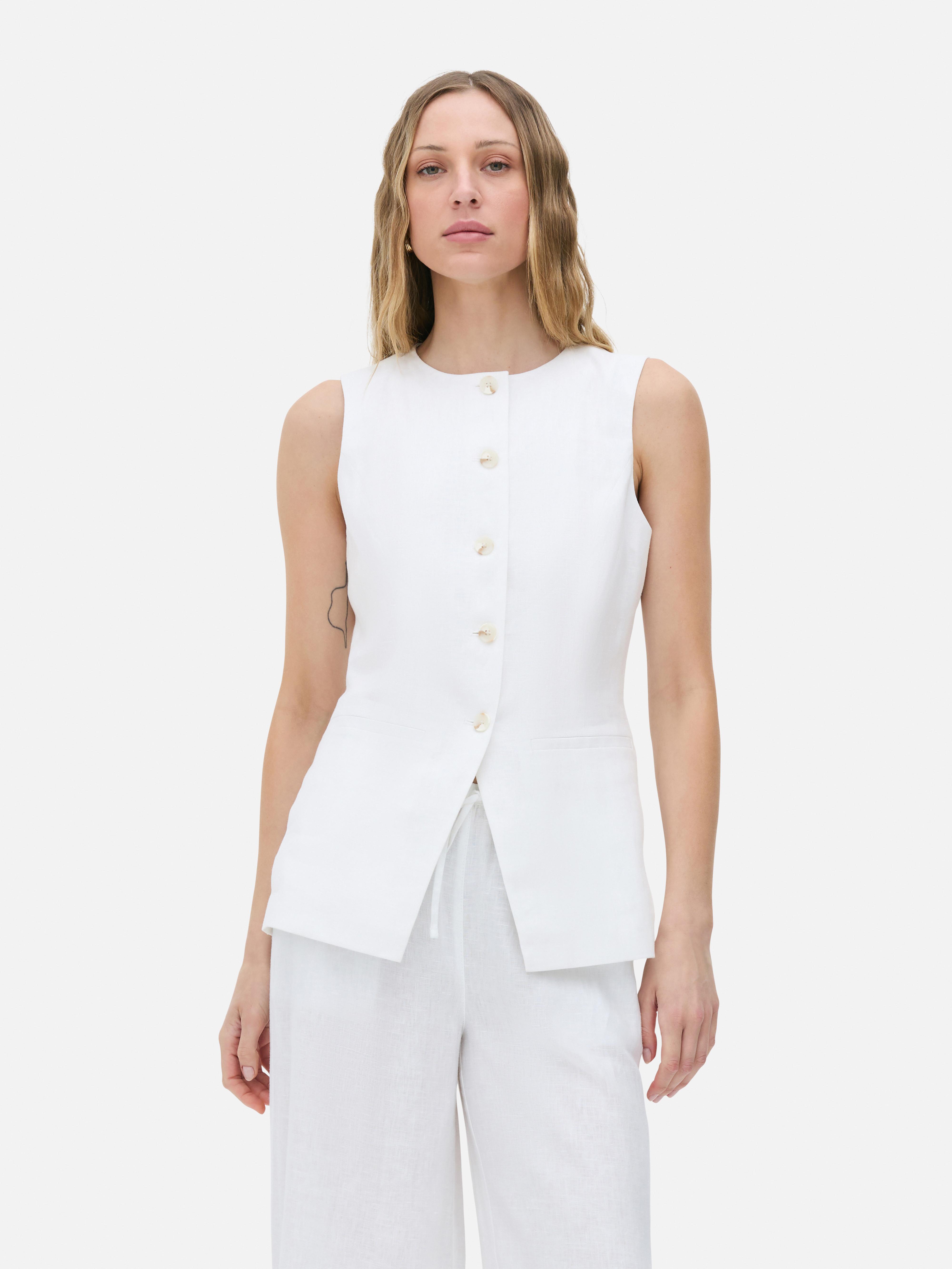 The Edit Linen Vest