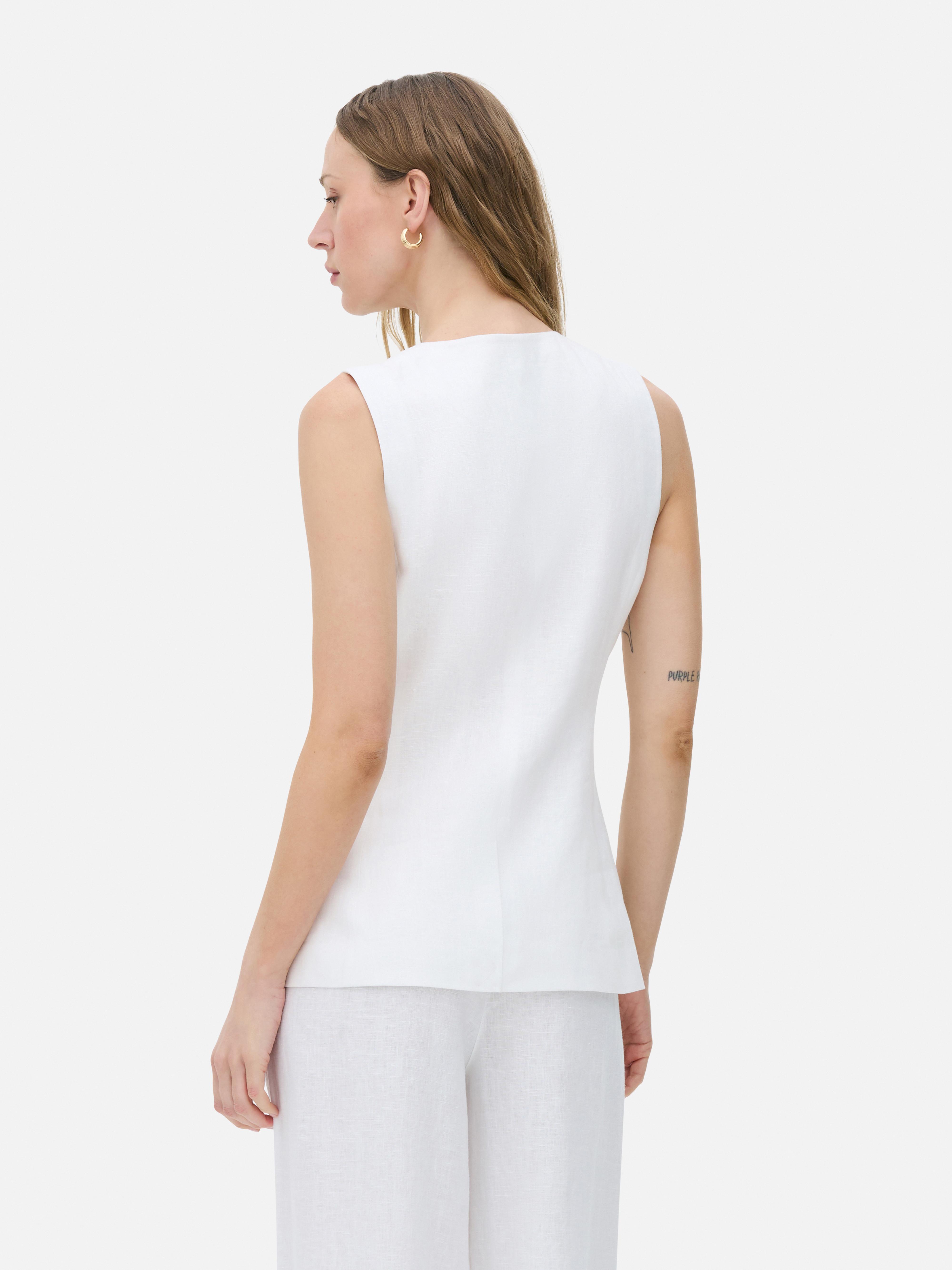 The Edit Linen Vest