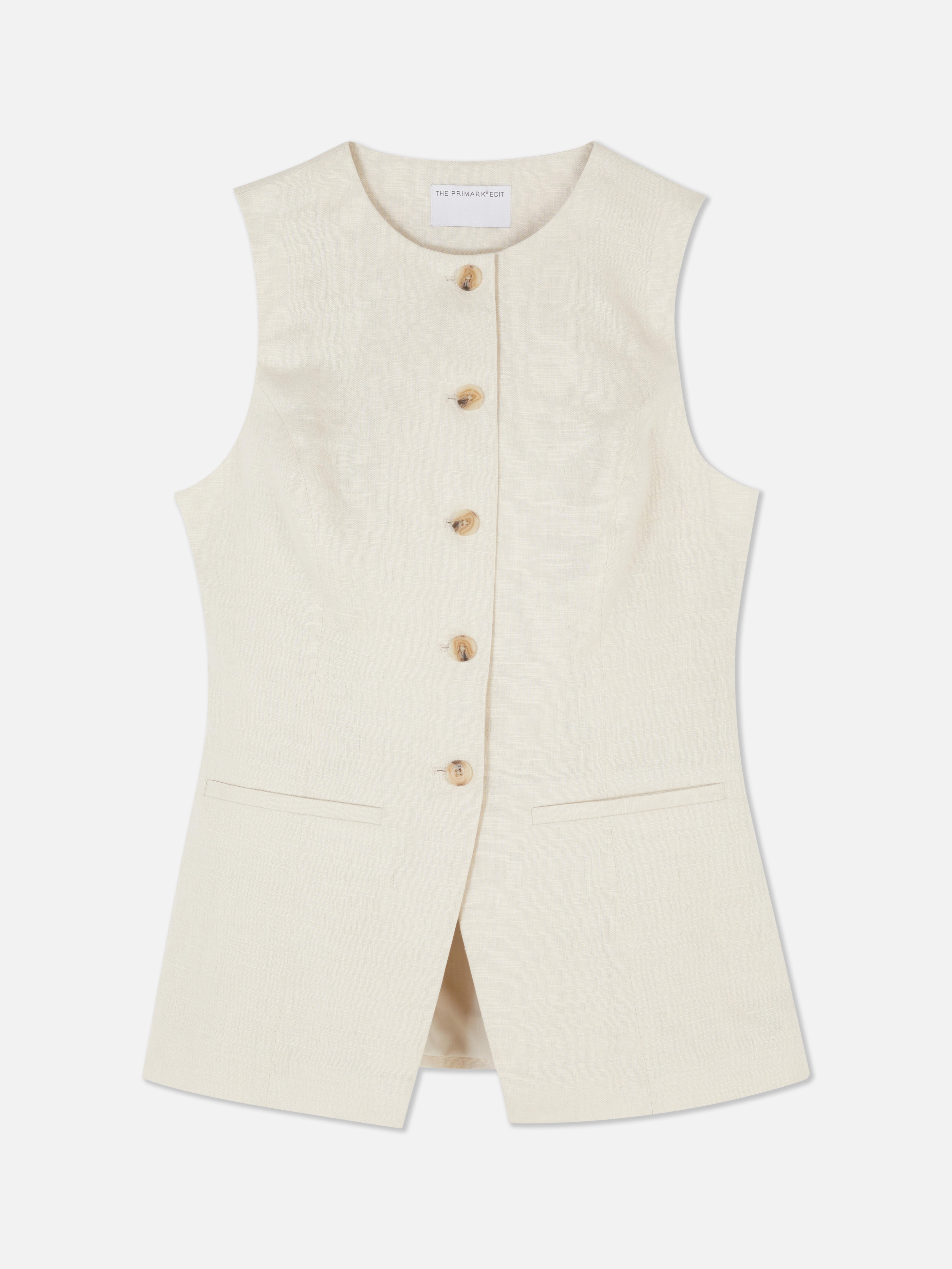The Edit Linen Vest