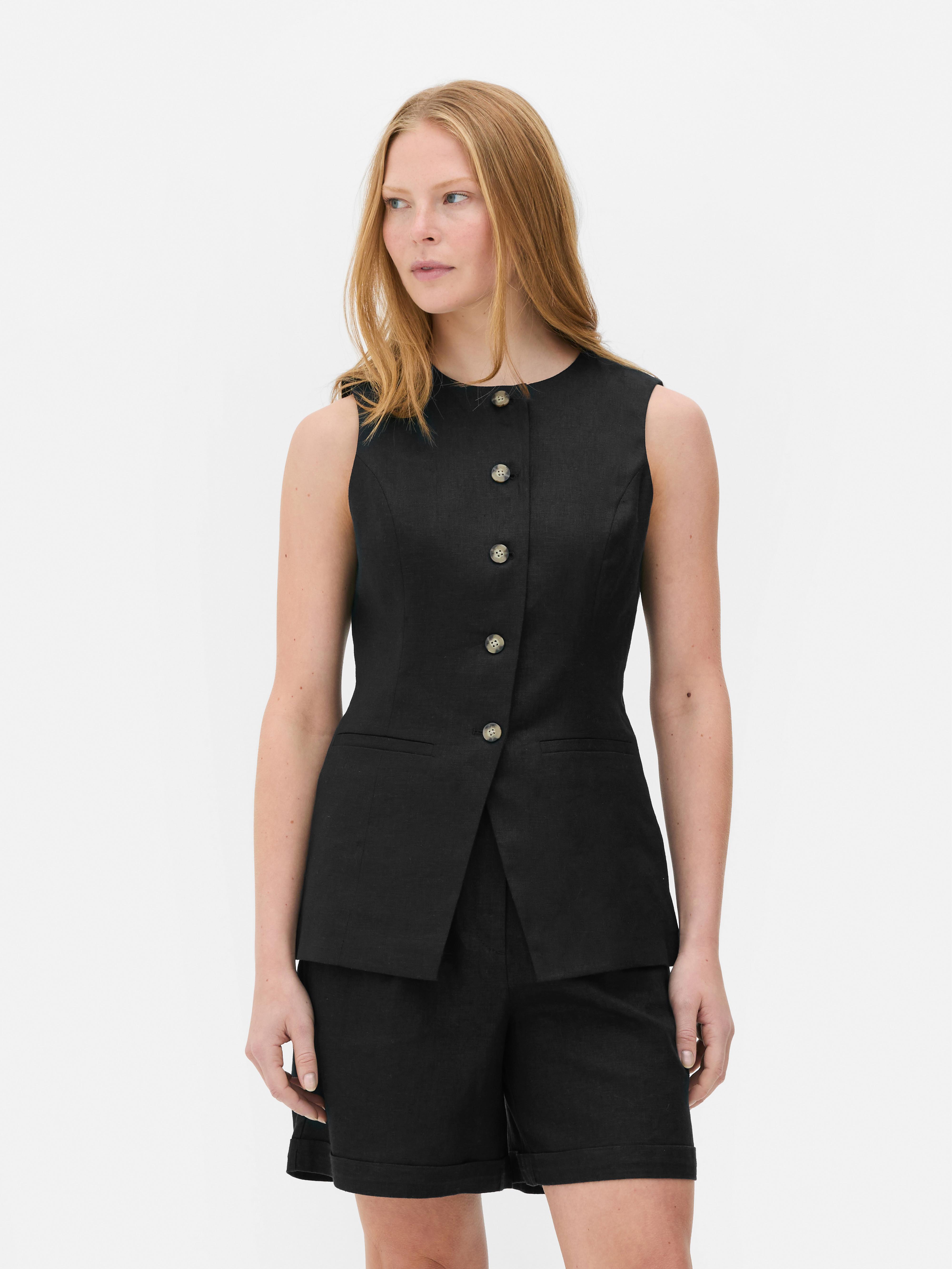 The Edit Linen Vest