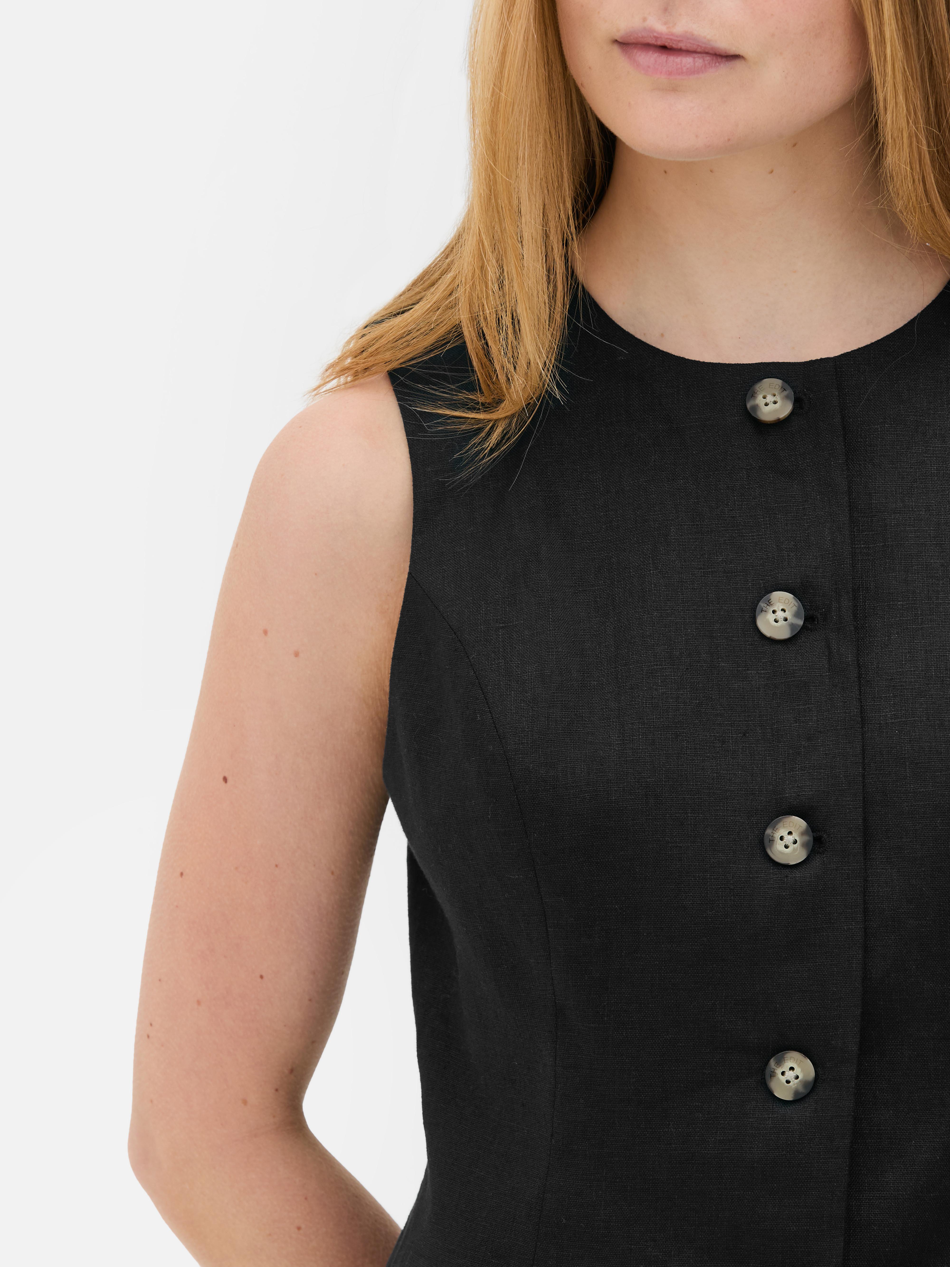 The Edit Linen Vest