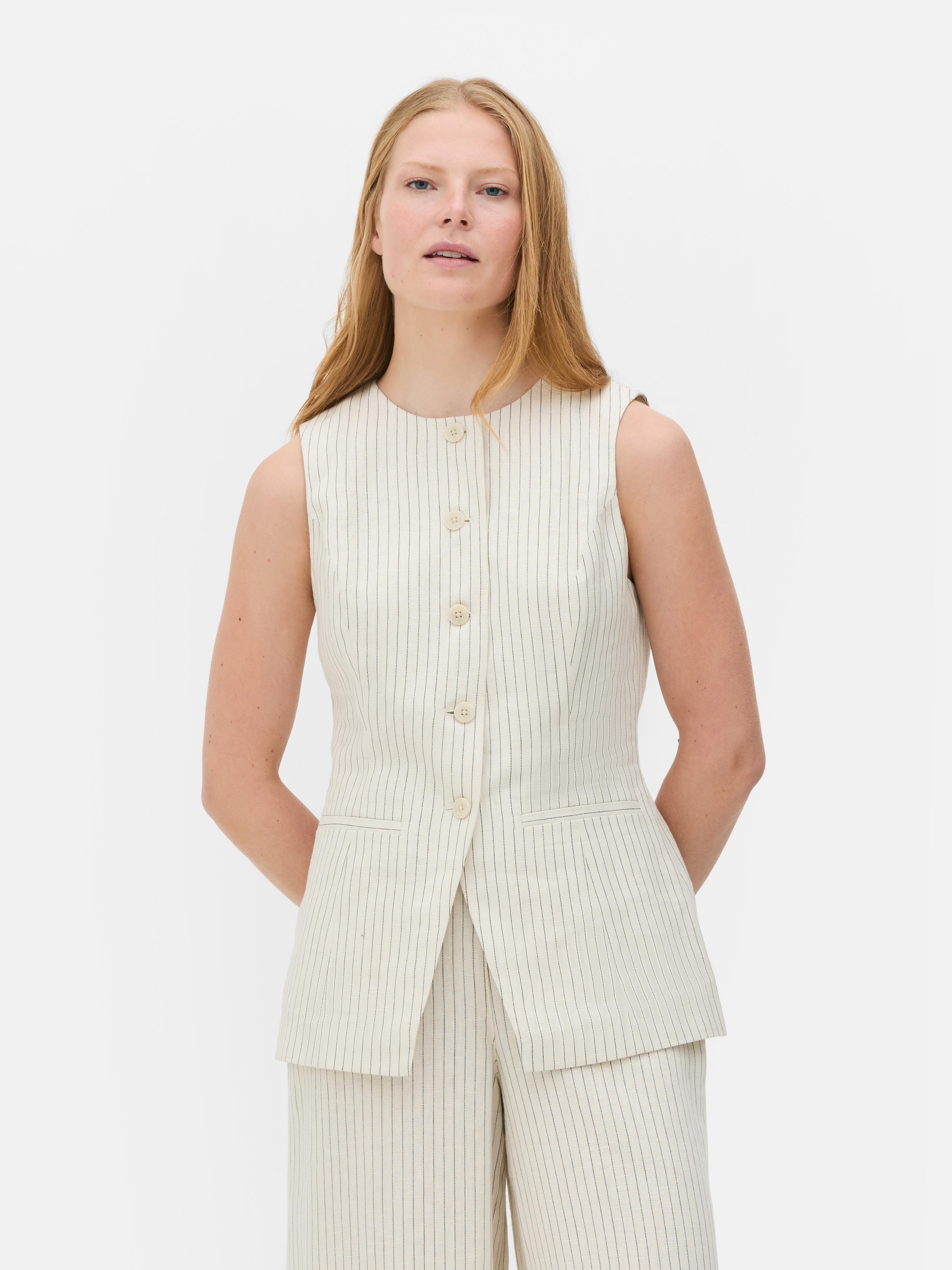 The Edit Linen Vest