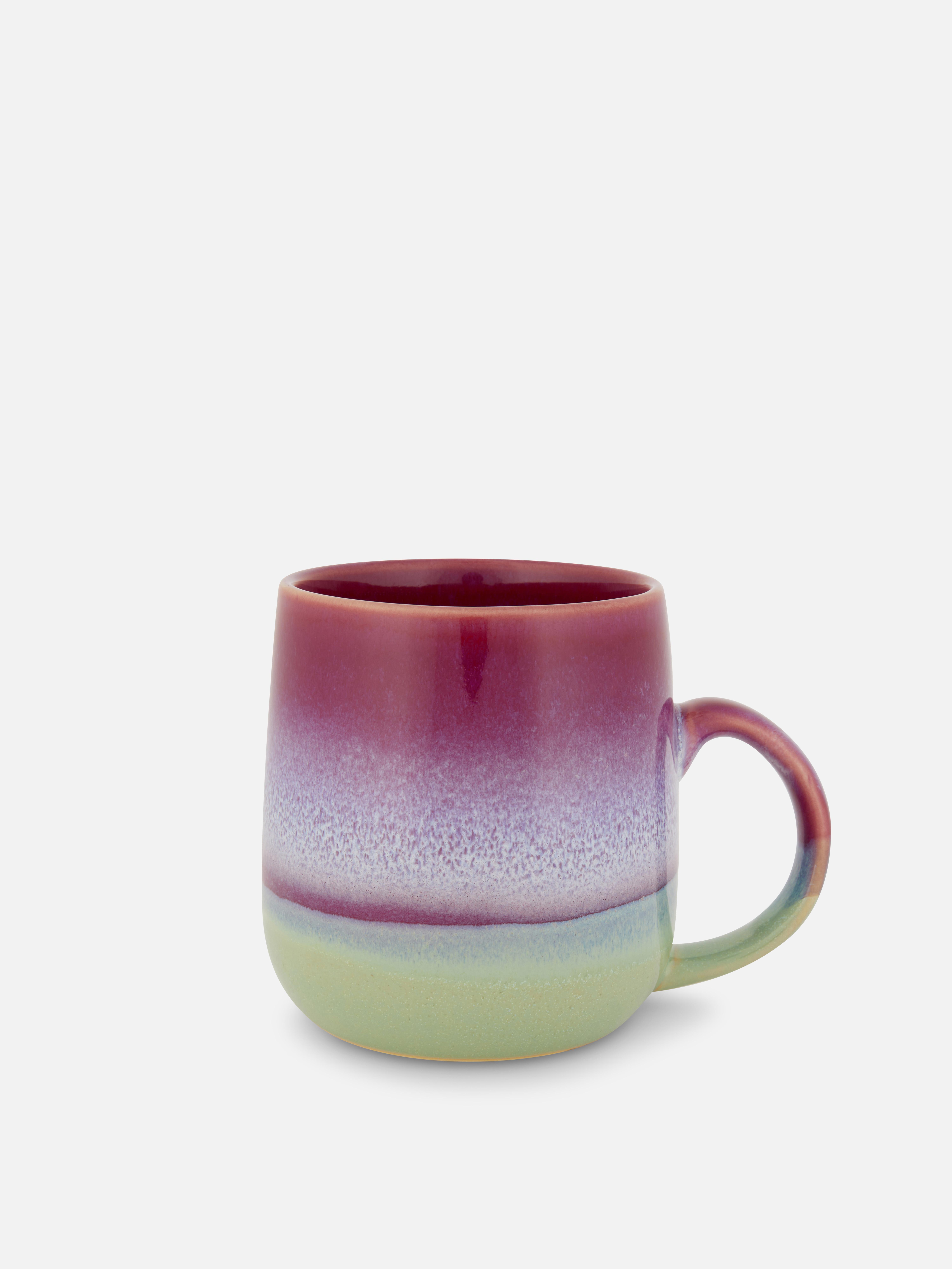 Taza esmaltada con efecto degradado