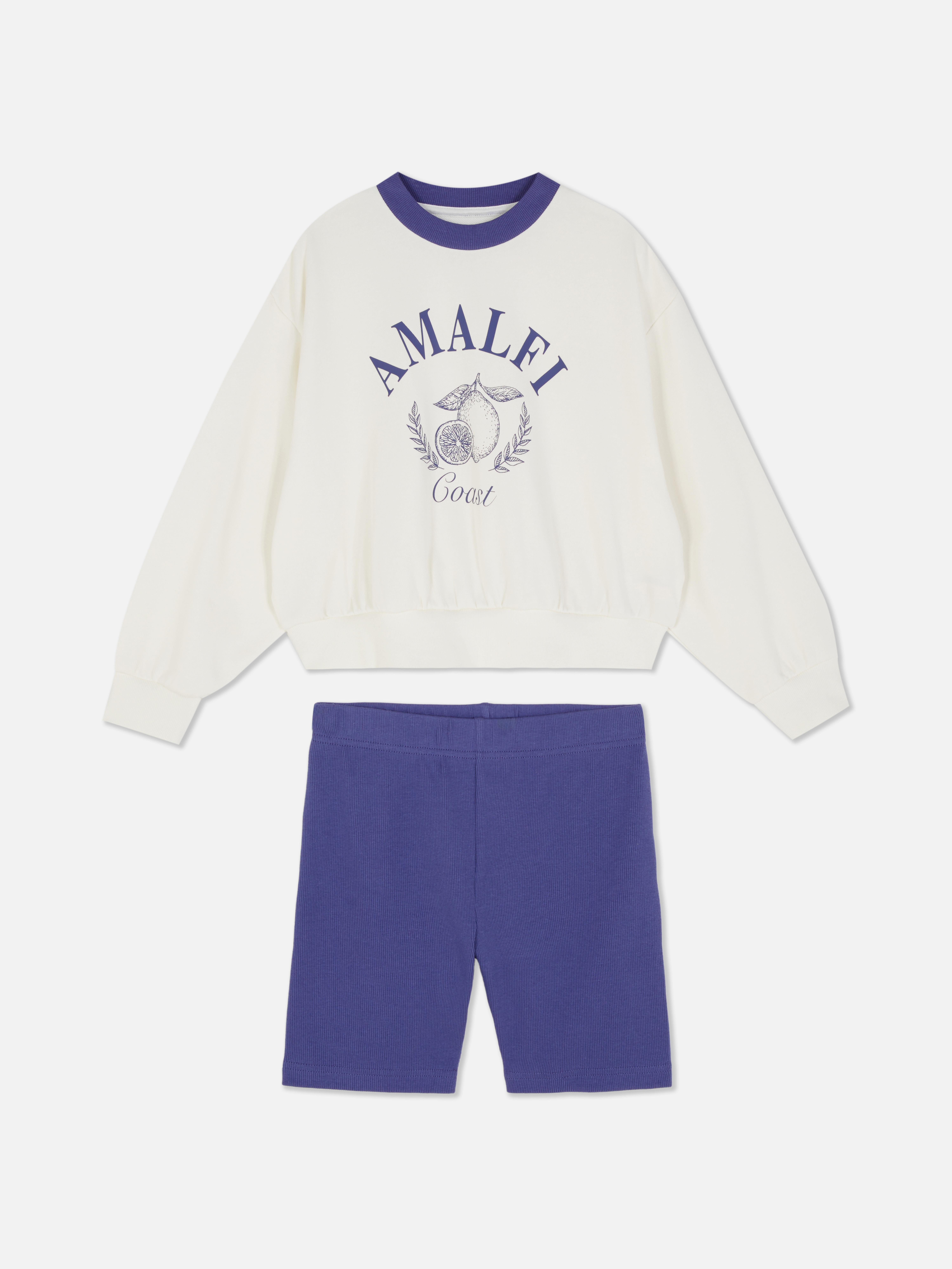 Set van sweatshirt en short Amalfikust