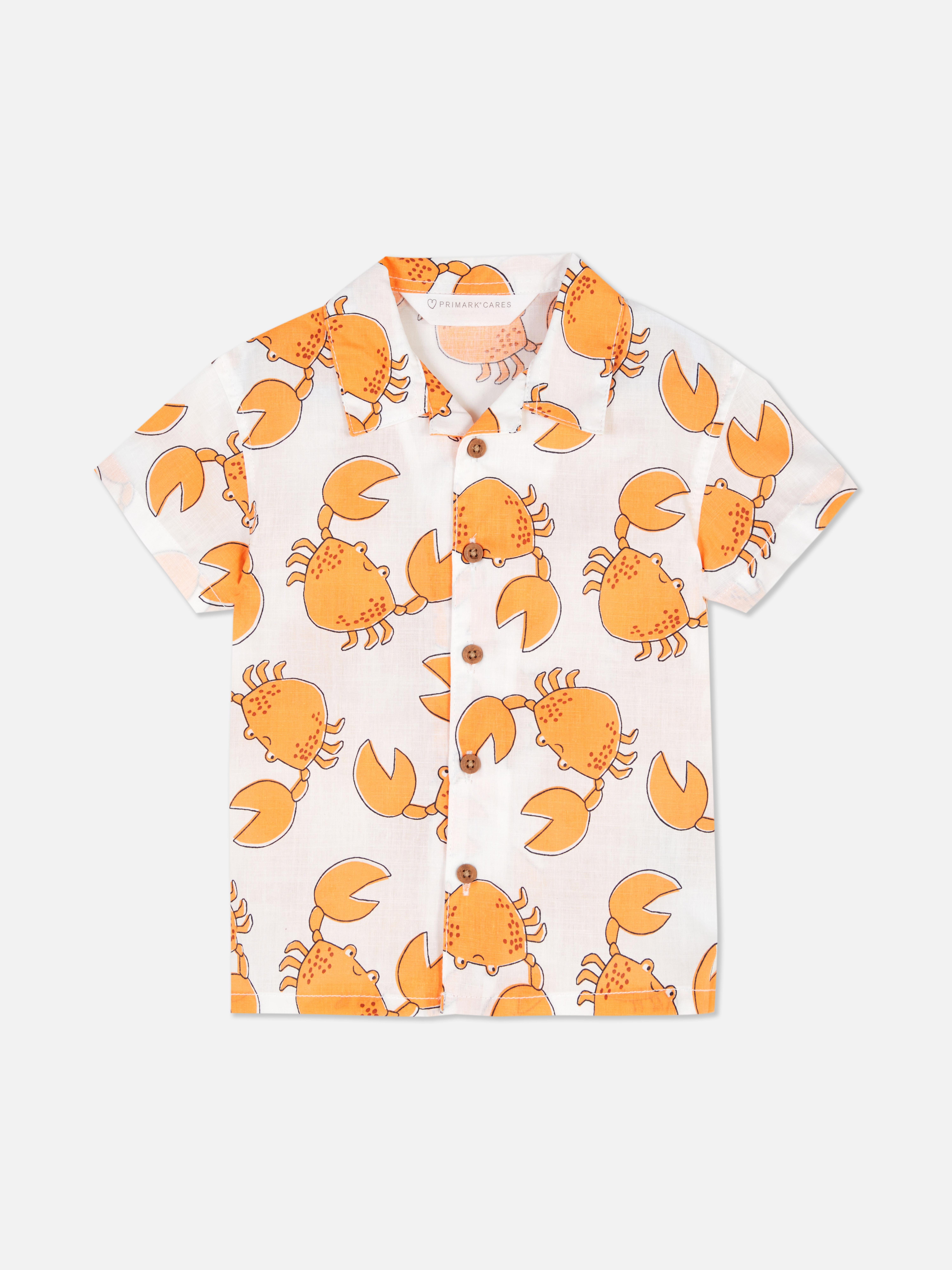 T-shirt met knoopsluiting en krabben