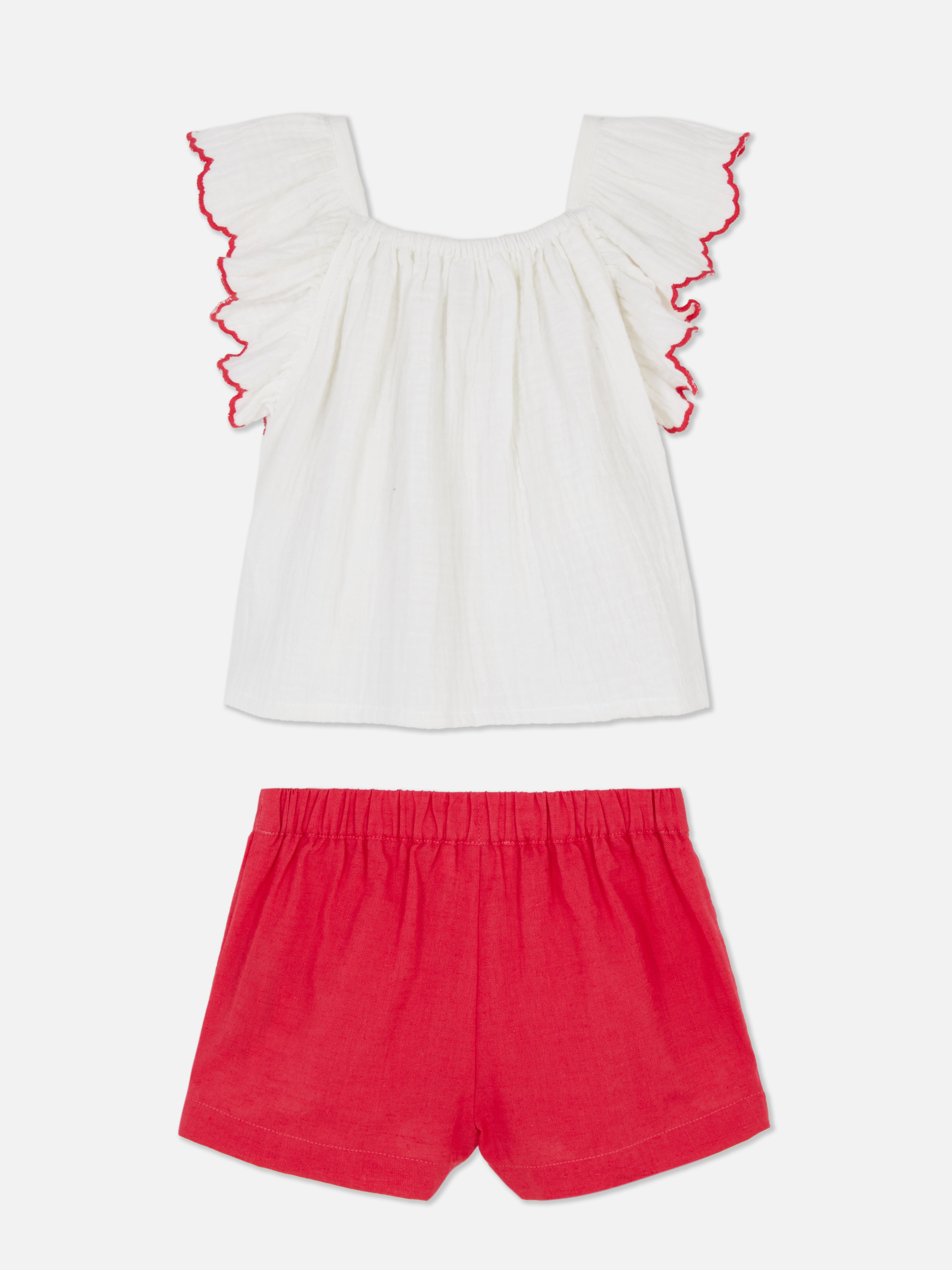 Ensemble chemisier et short en crochet