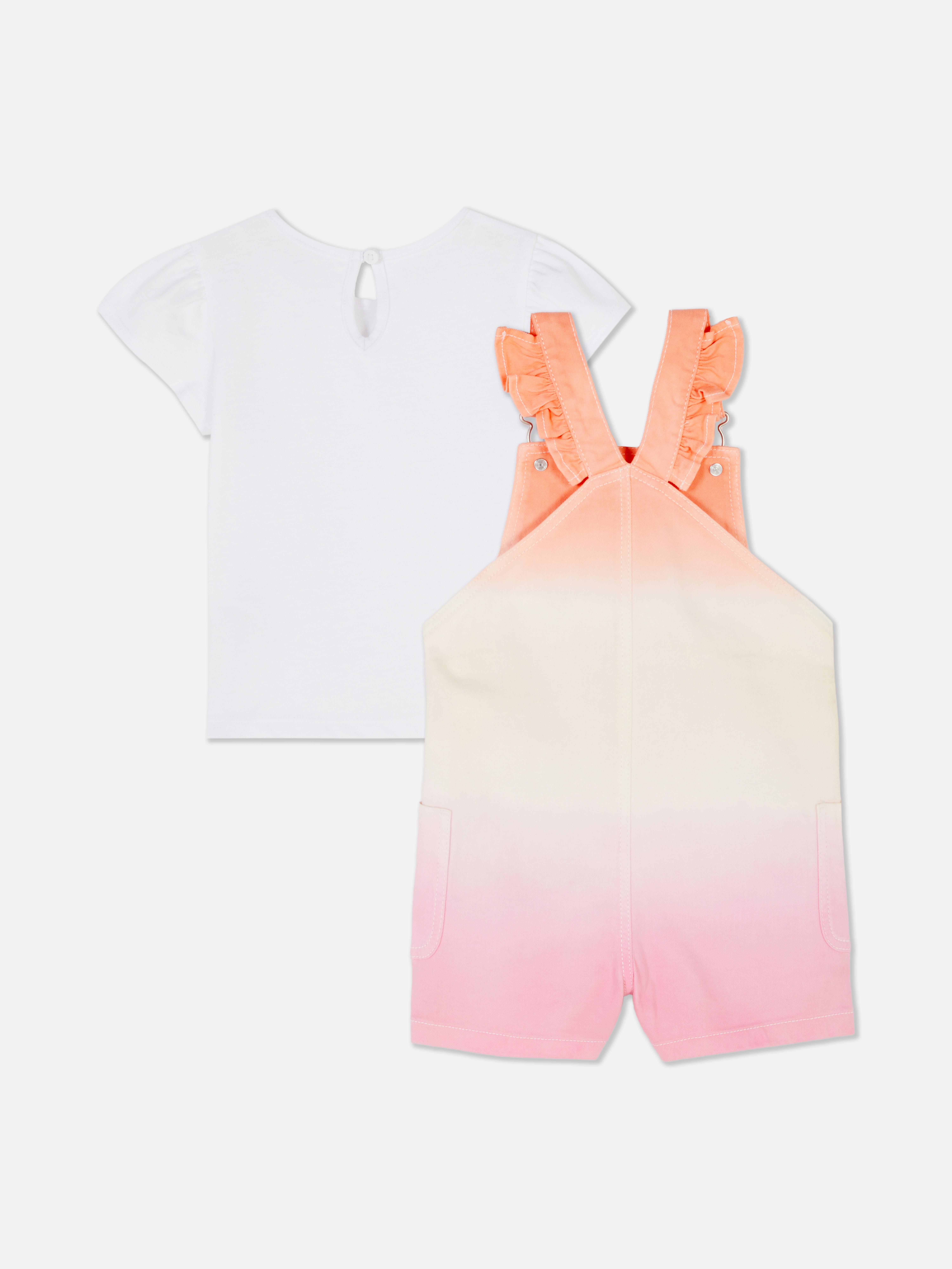 Ensemble t-shirt et salopette dégradée