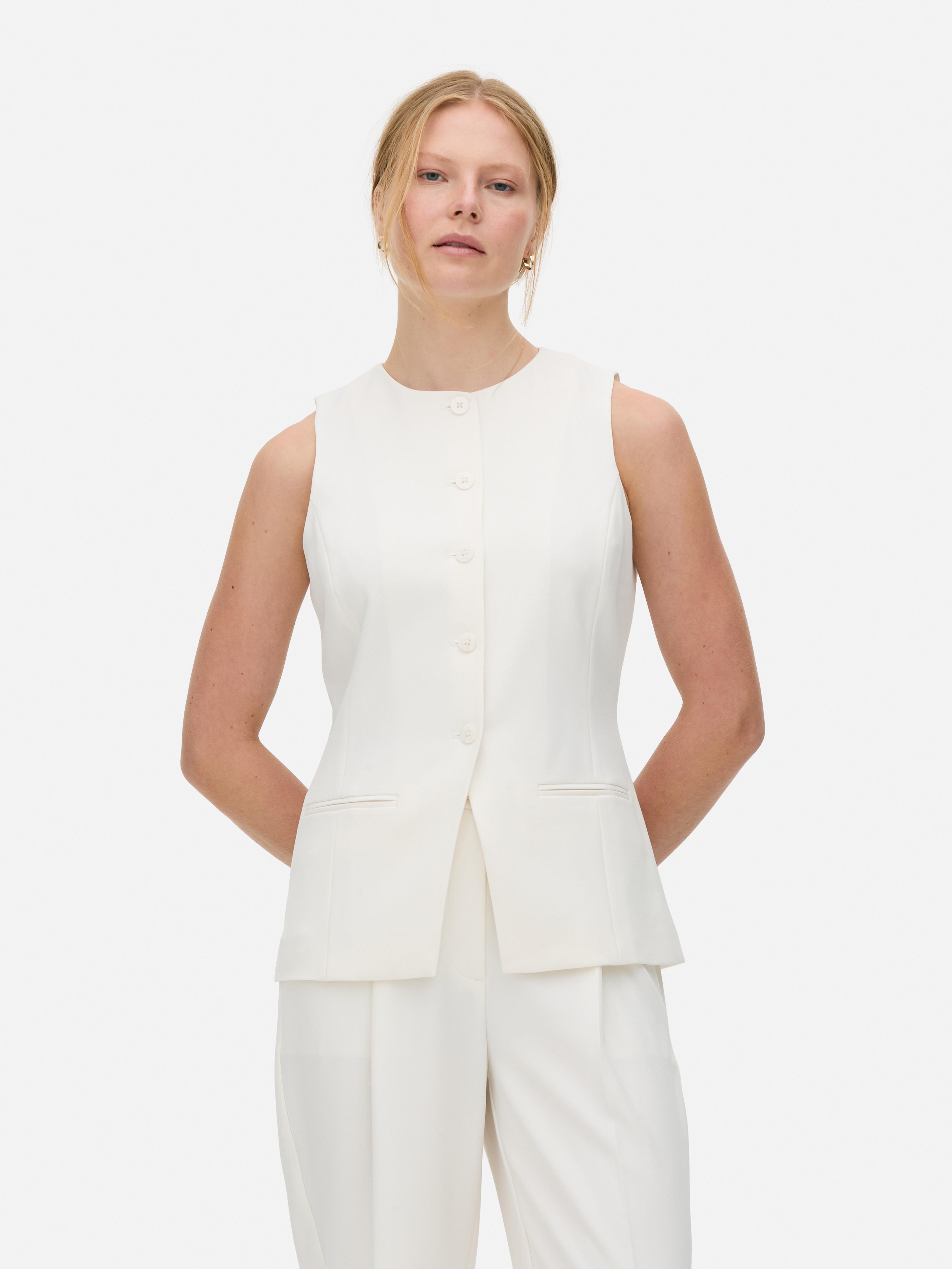 Crew Neck Long Vest