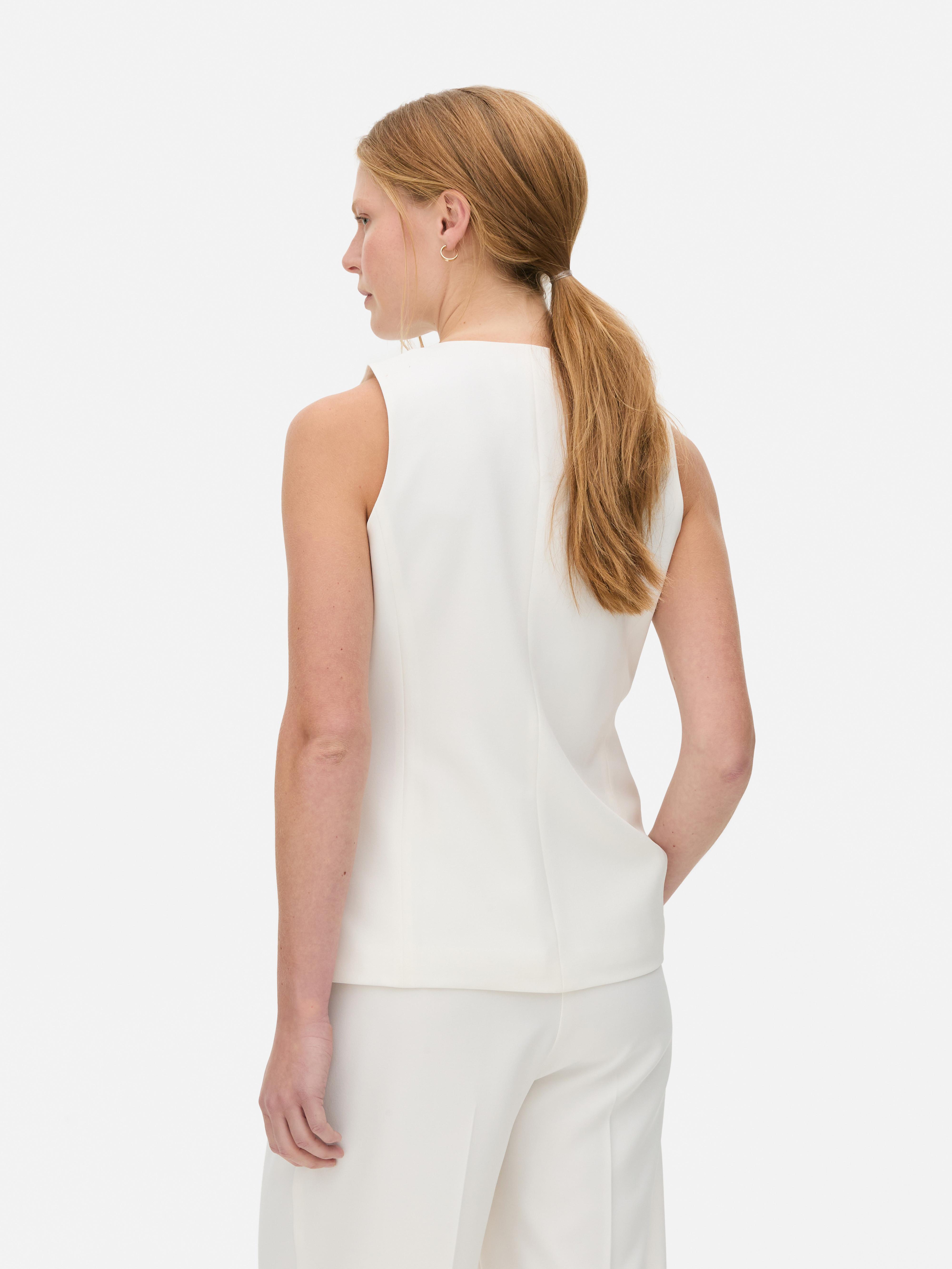 Crew Neck Long Vest