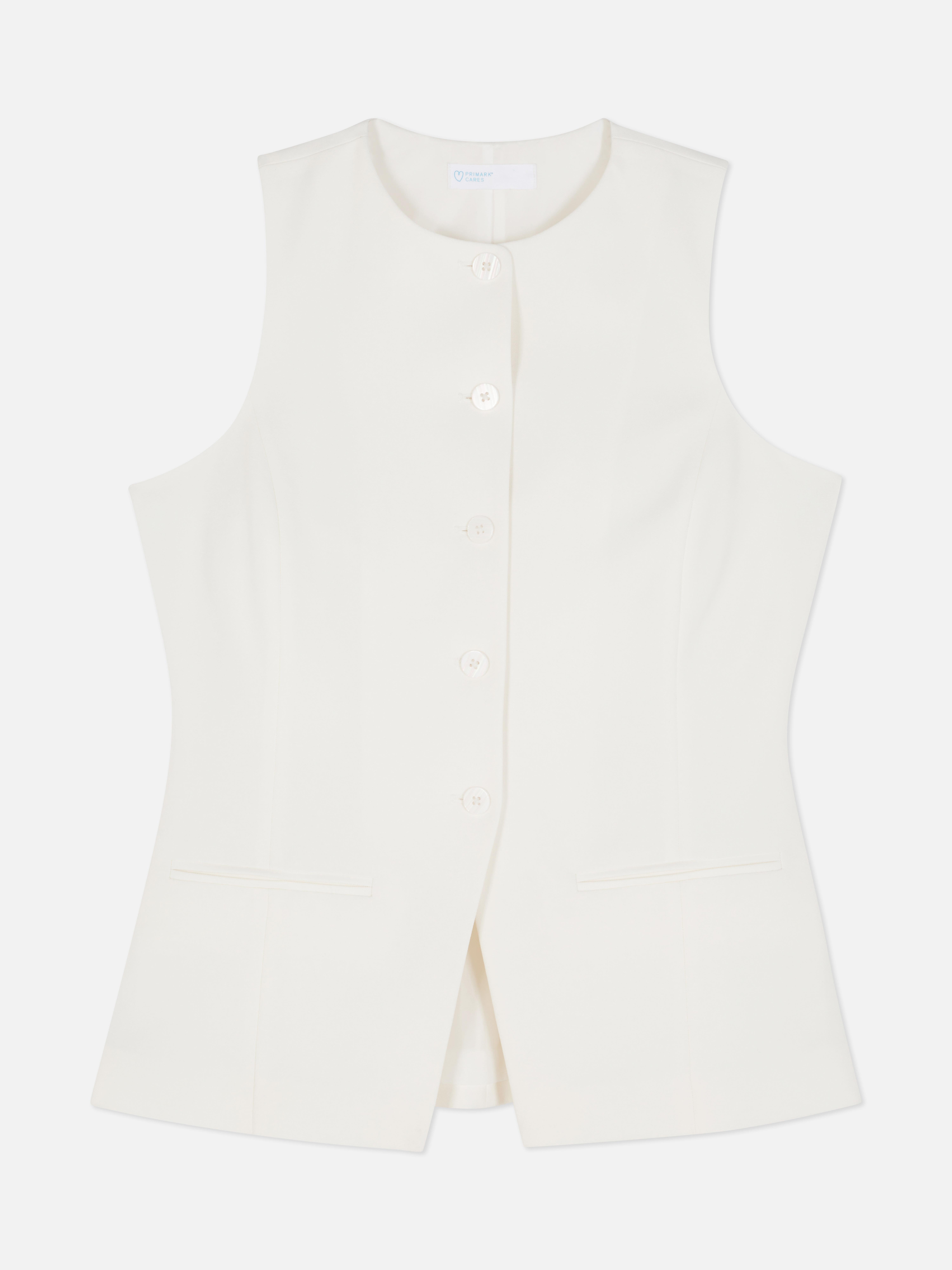 Crew Neck Long Vest