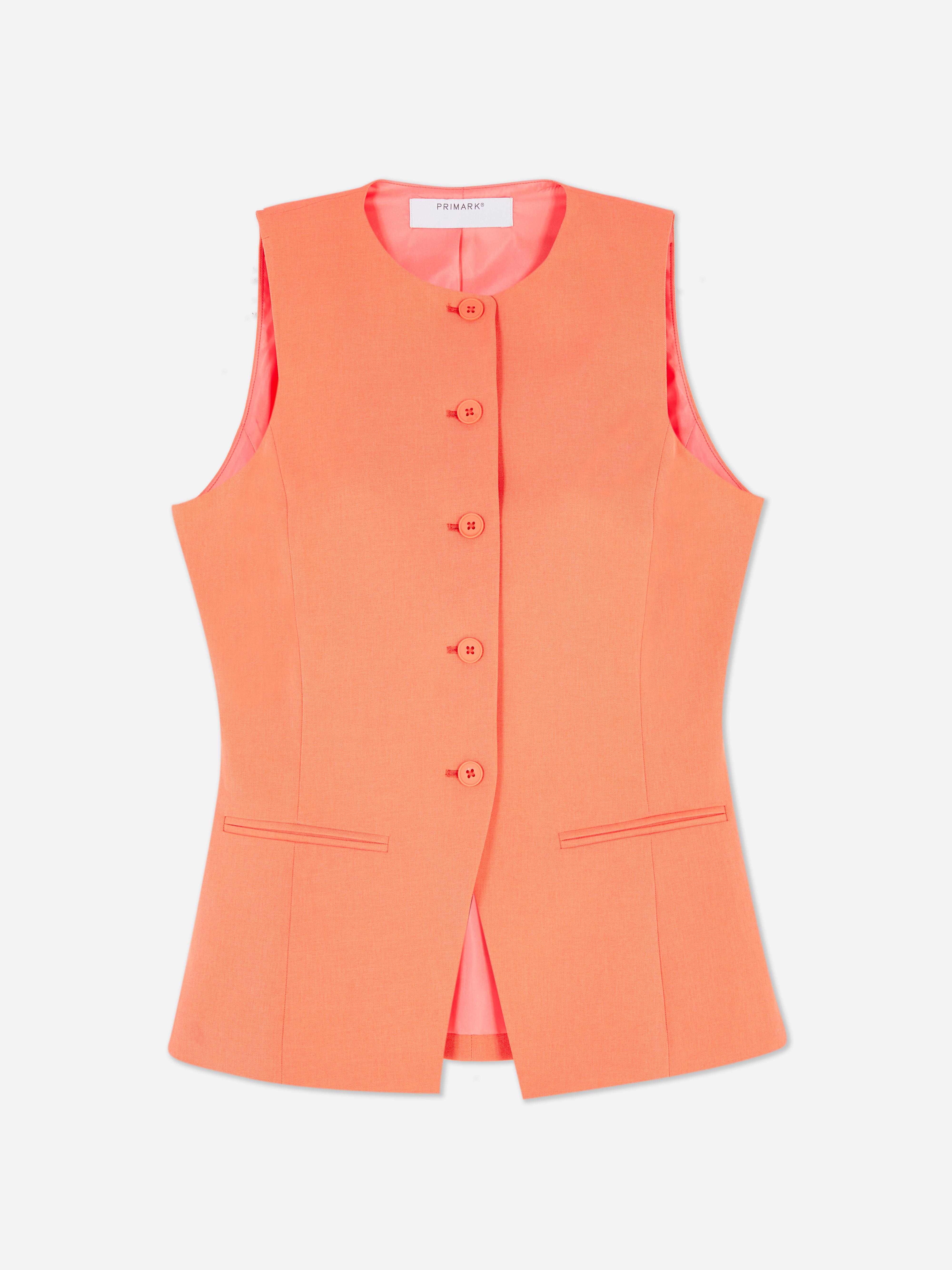 Crew Neck Long Vest