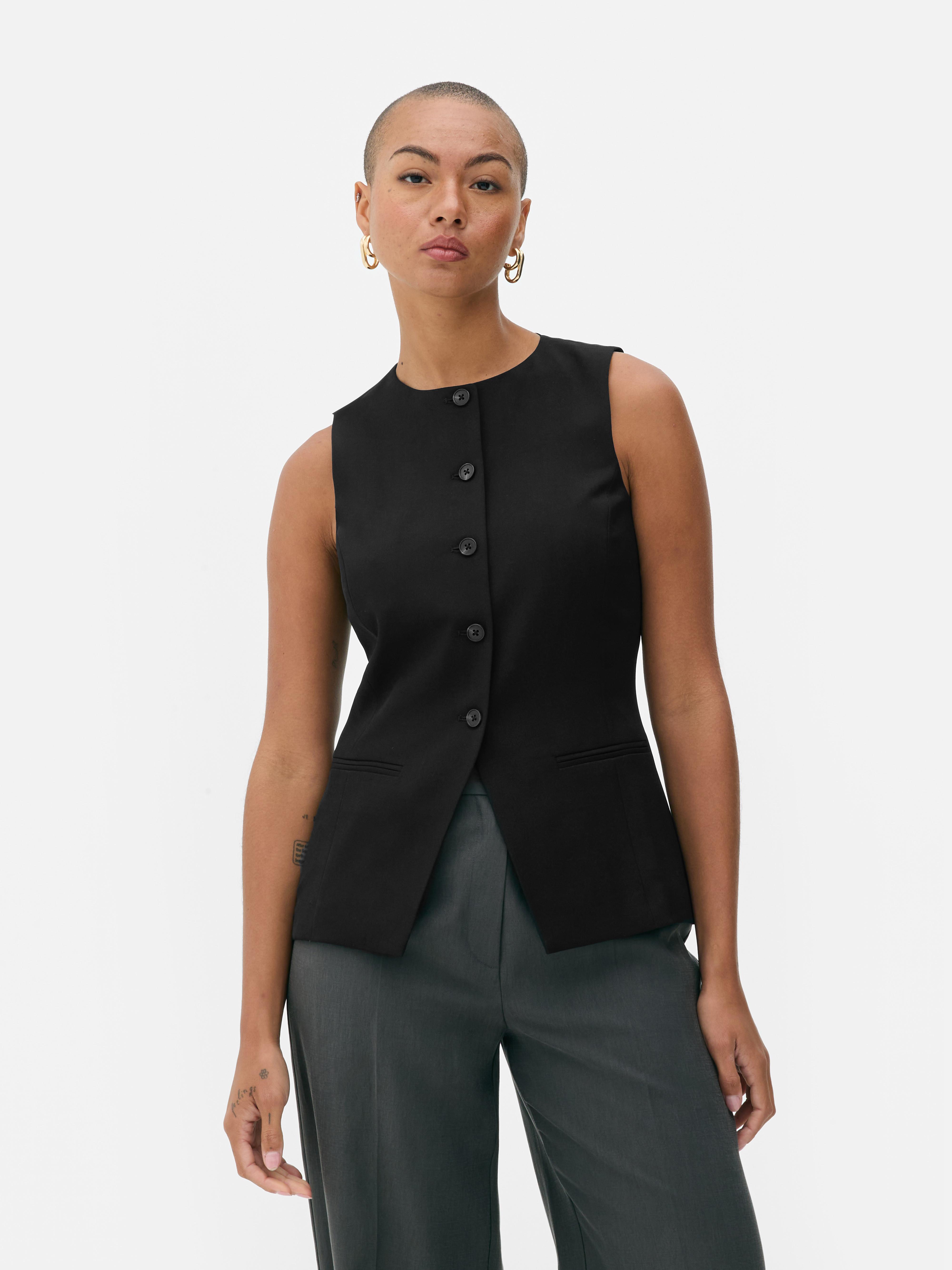 Crew Neck Long Vest