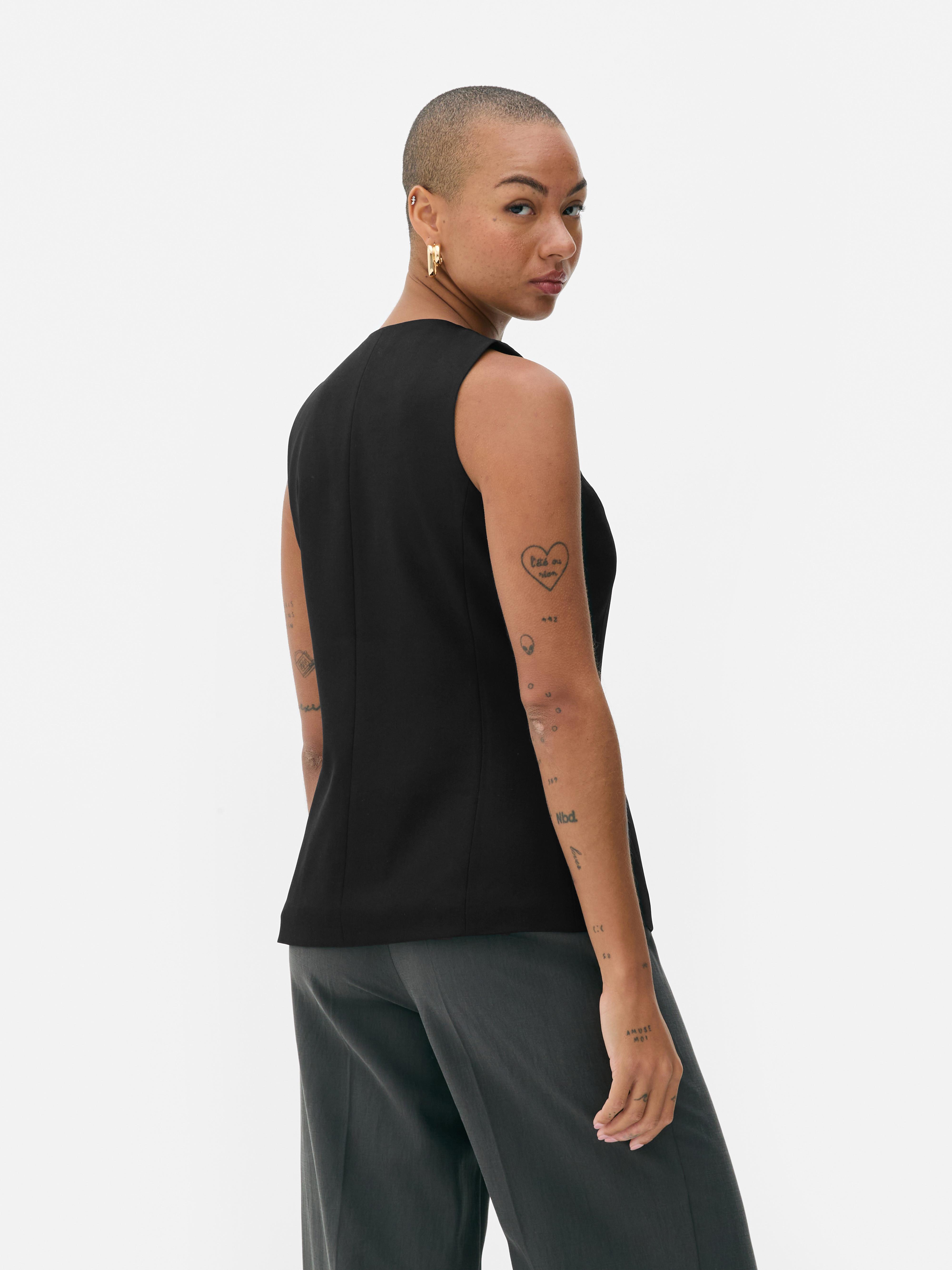 Crew Neck Long Vest
