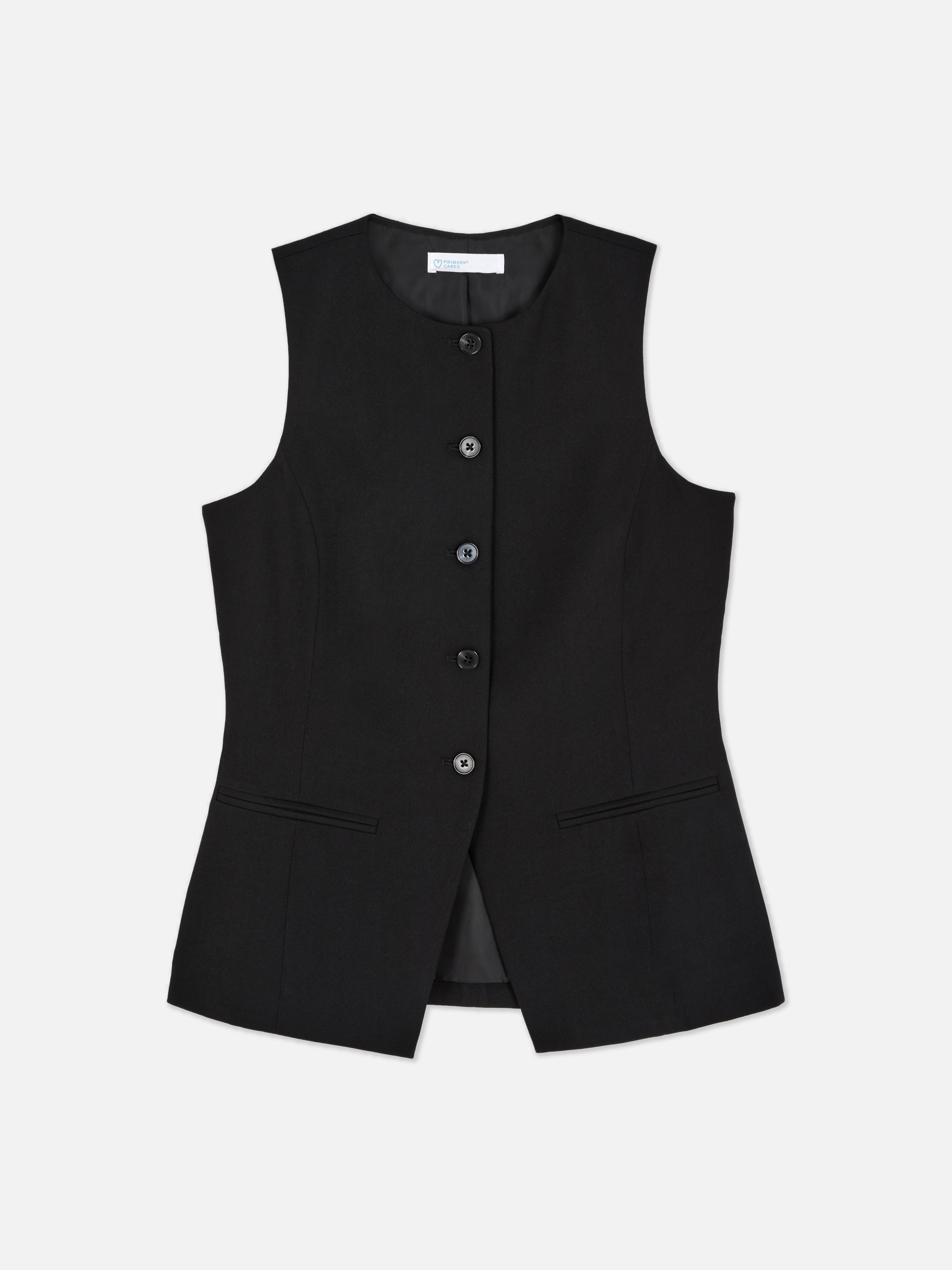 Crew Neck Long Vest