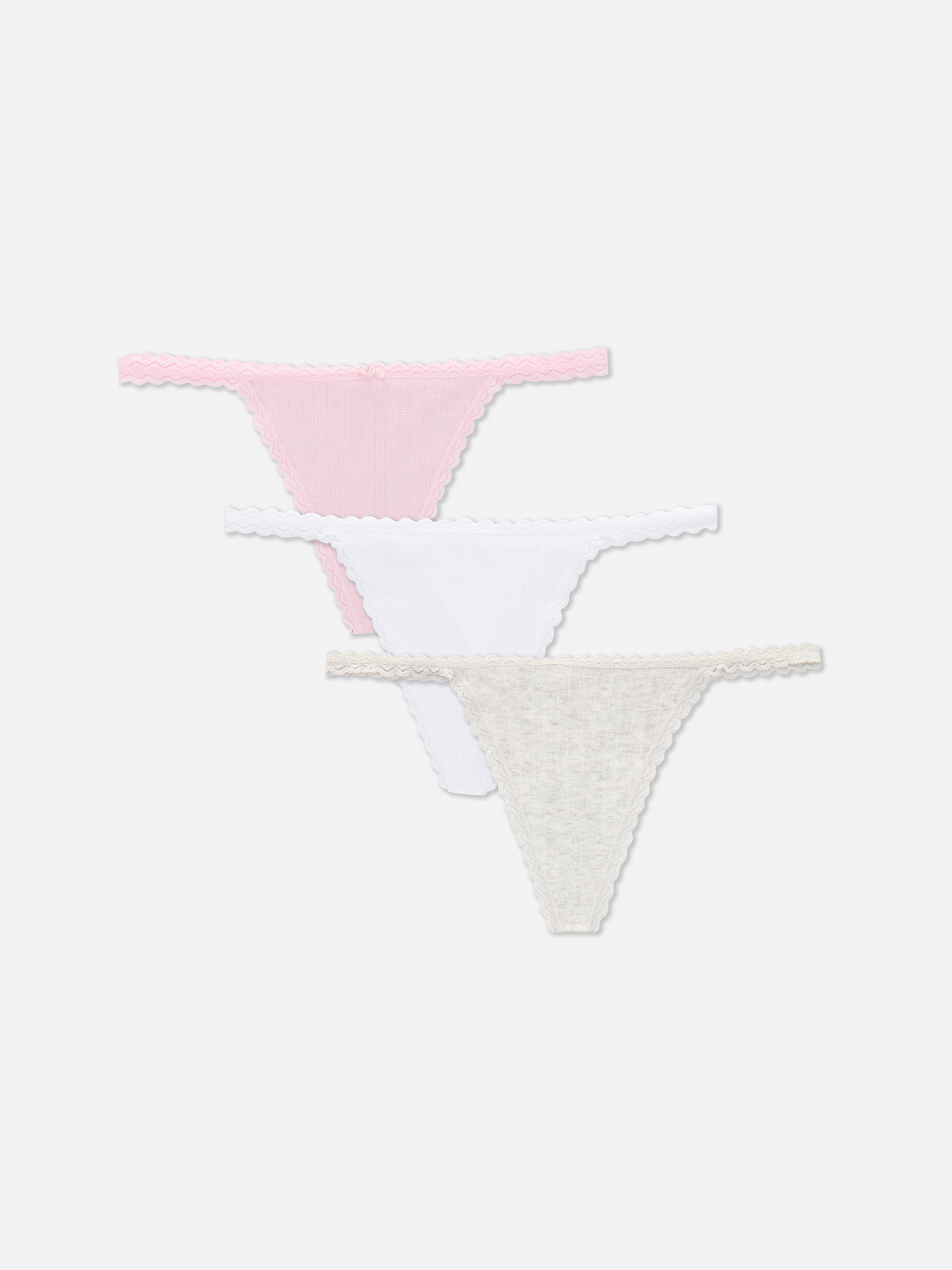 Lot de 3 strings en dentelle