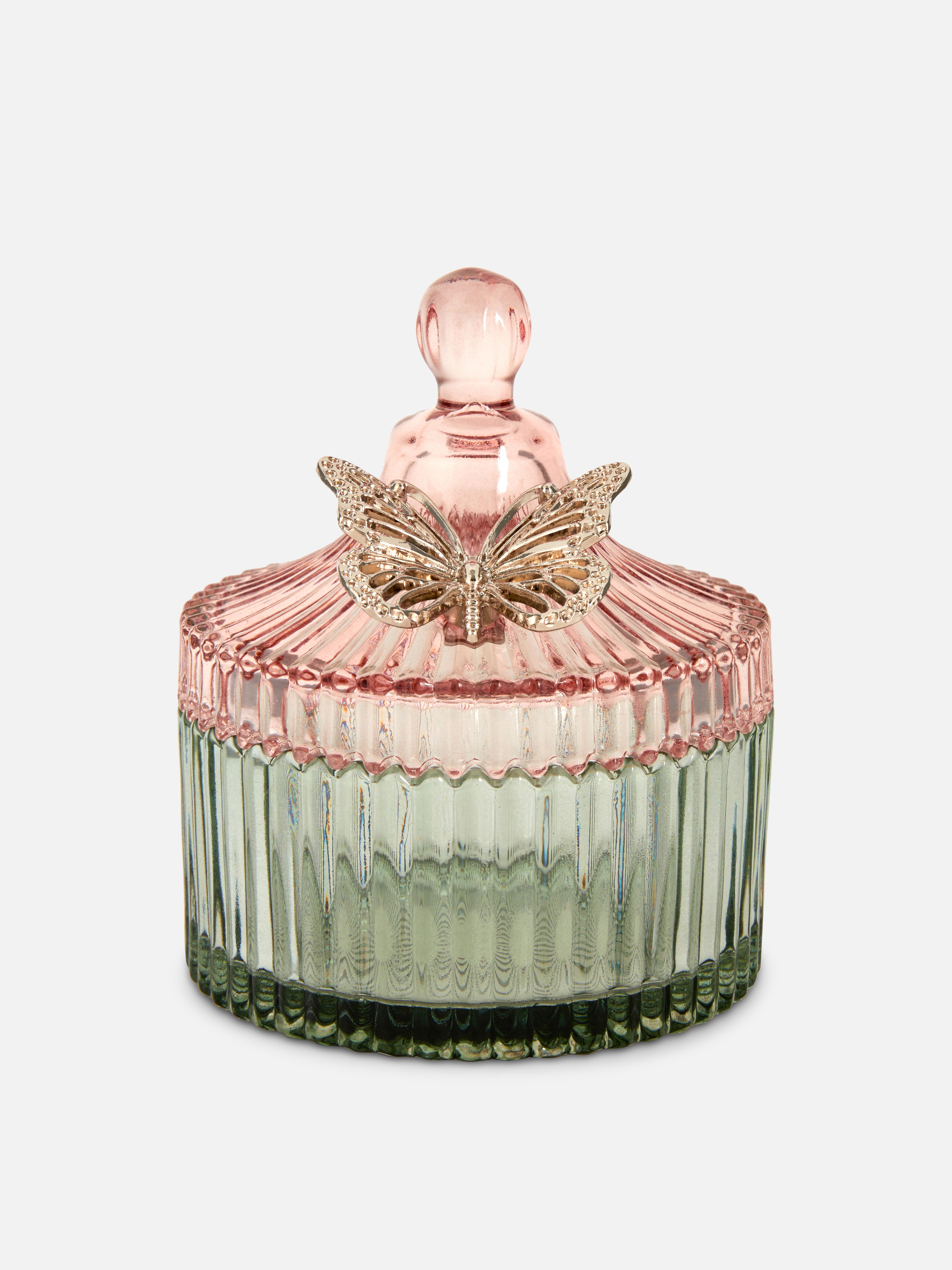 Butterfly Glass Trinket Box