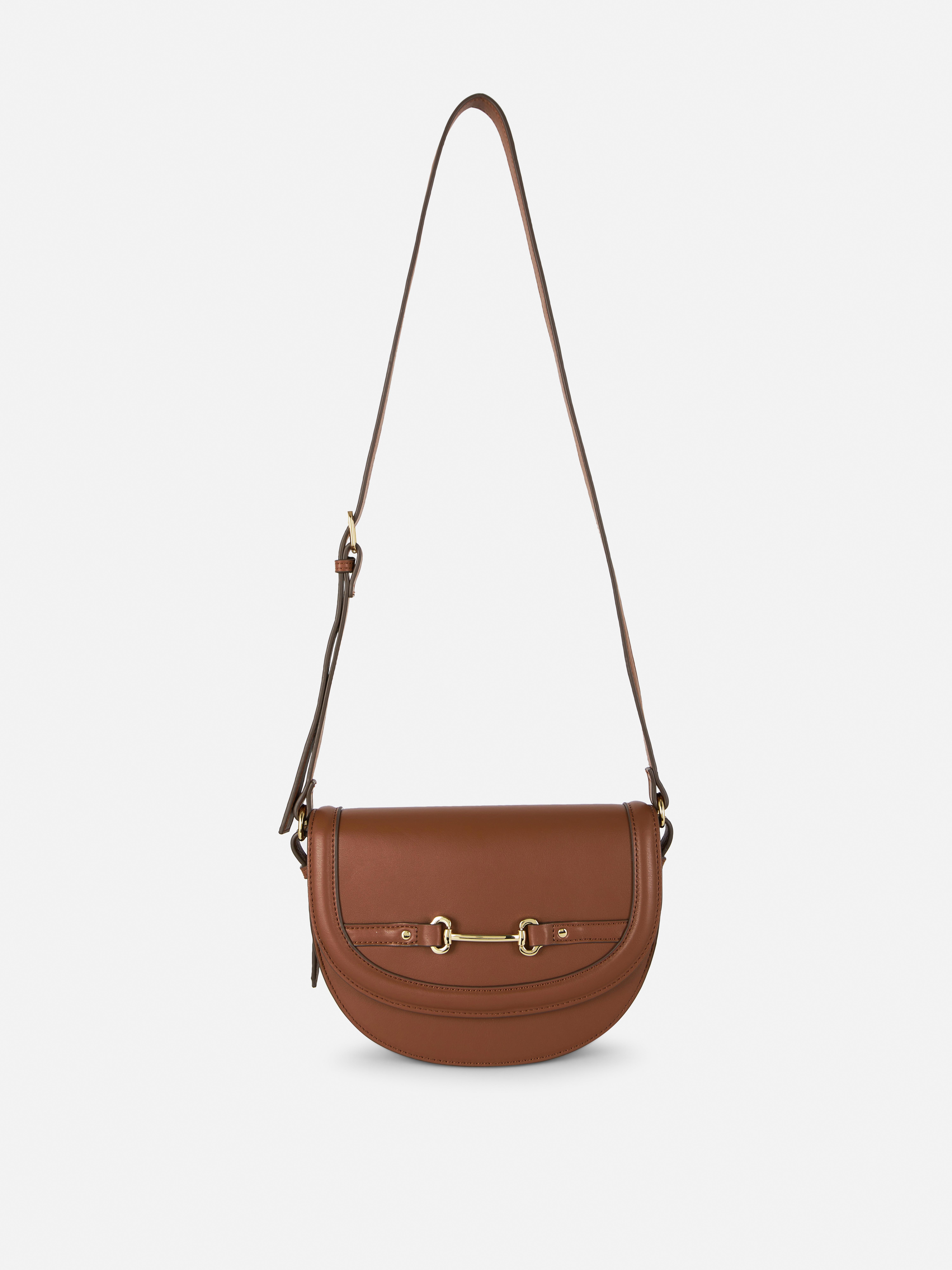 Saddle crossbody-tas met gesp