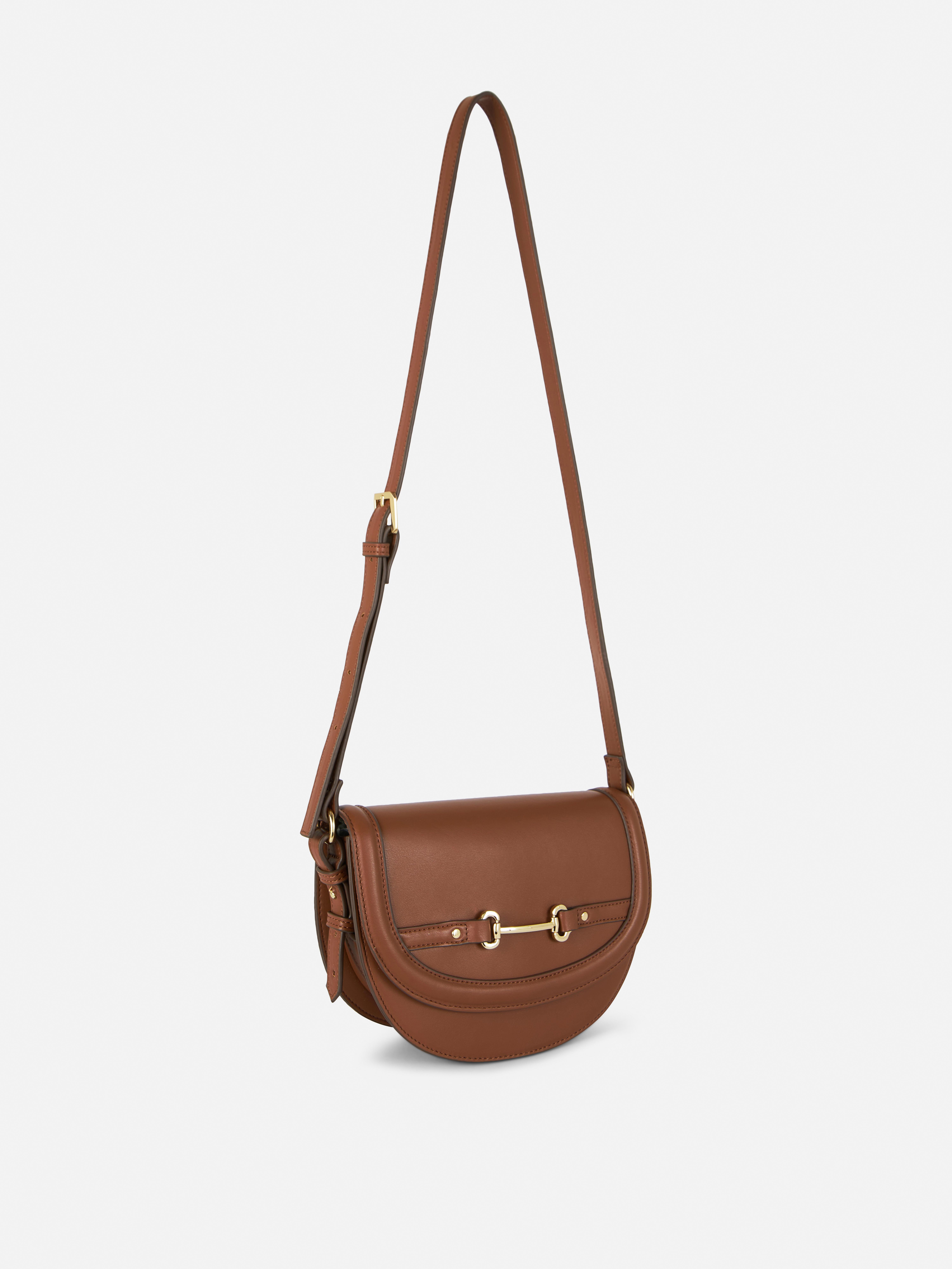 Saddle crossbody-tas met gesp