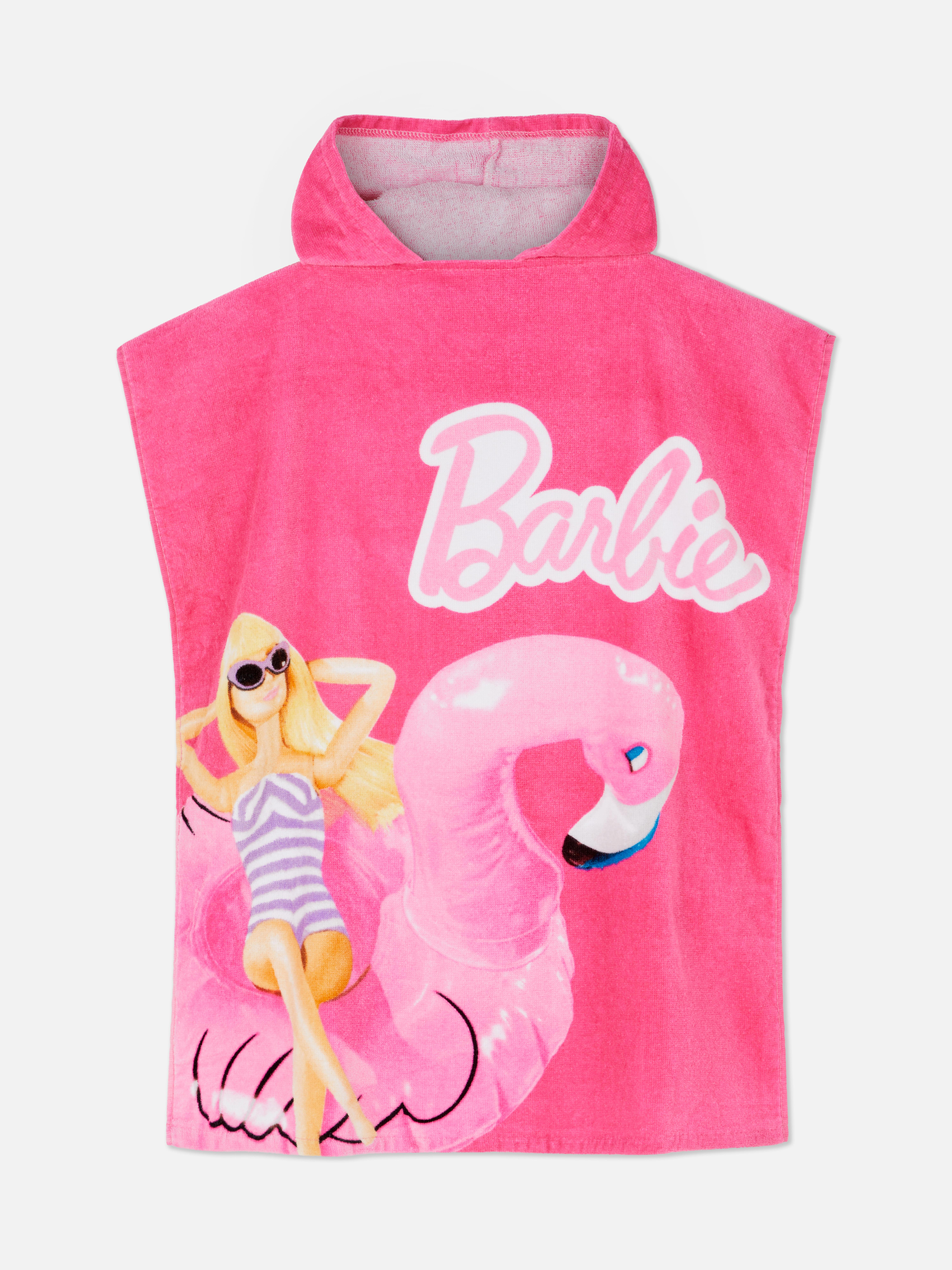 Poncho de rizo con capucha de Barbie