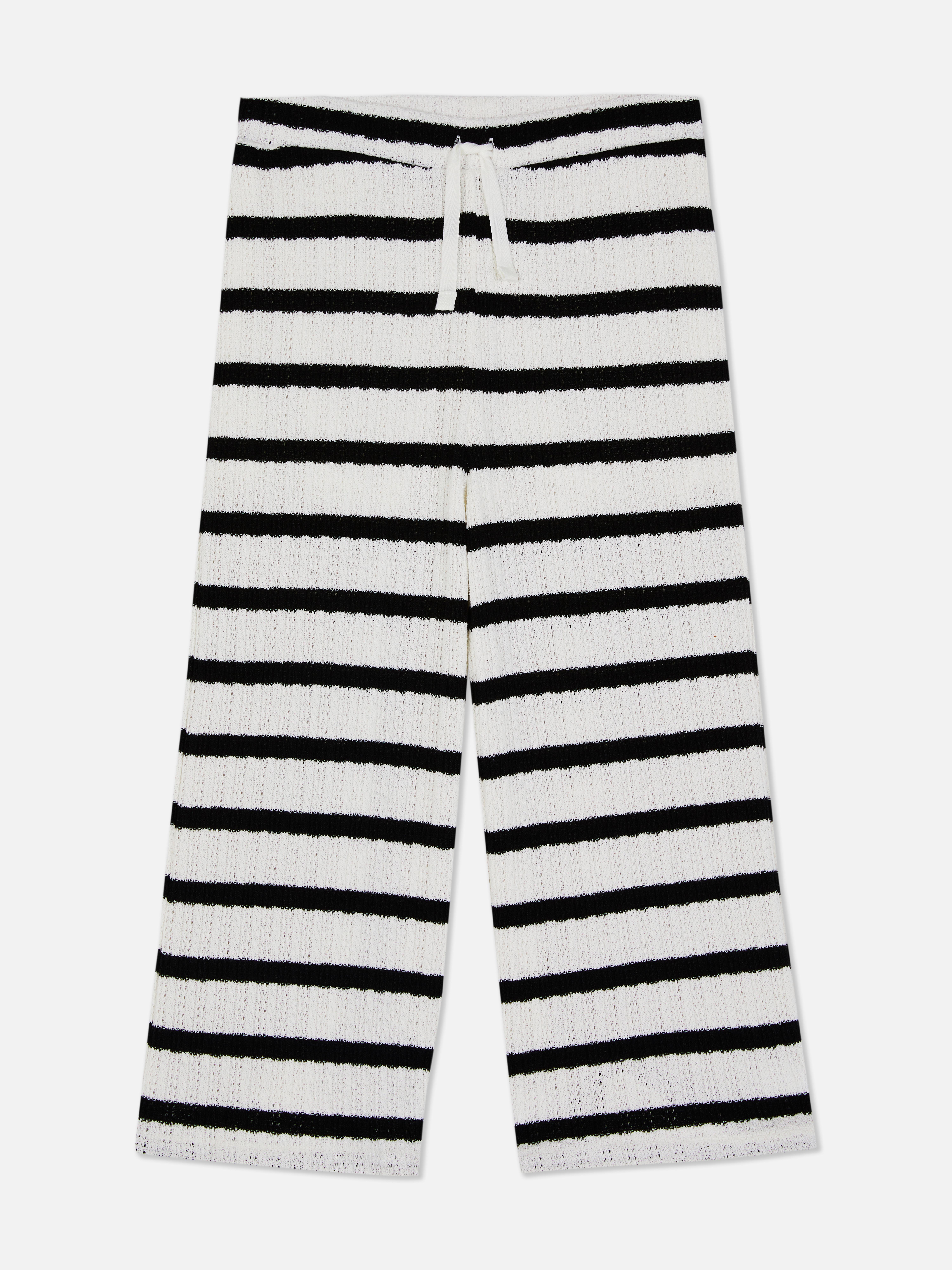 Stripe Knit Drawstring Trousers