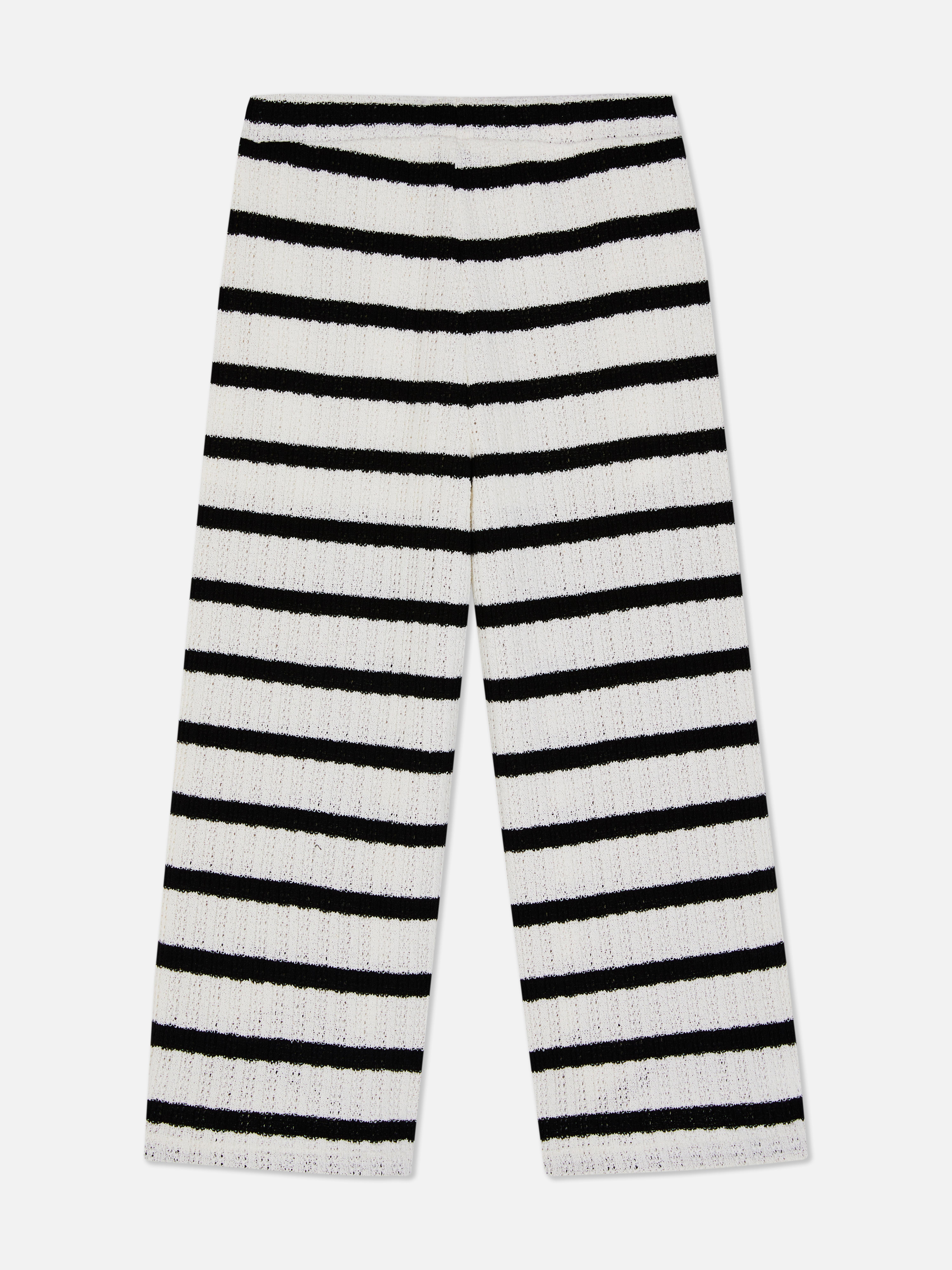 Stripe Knit Drawstring Trousers