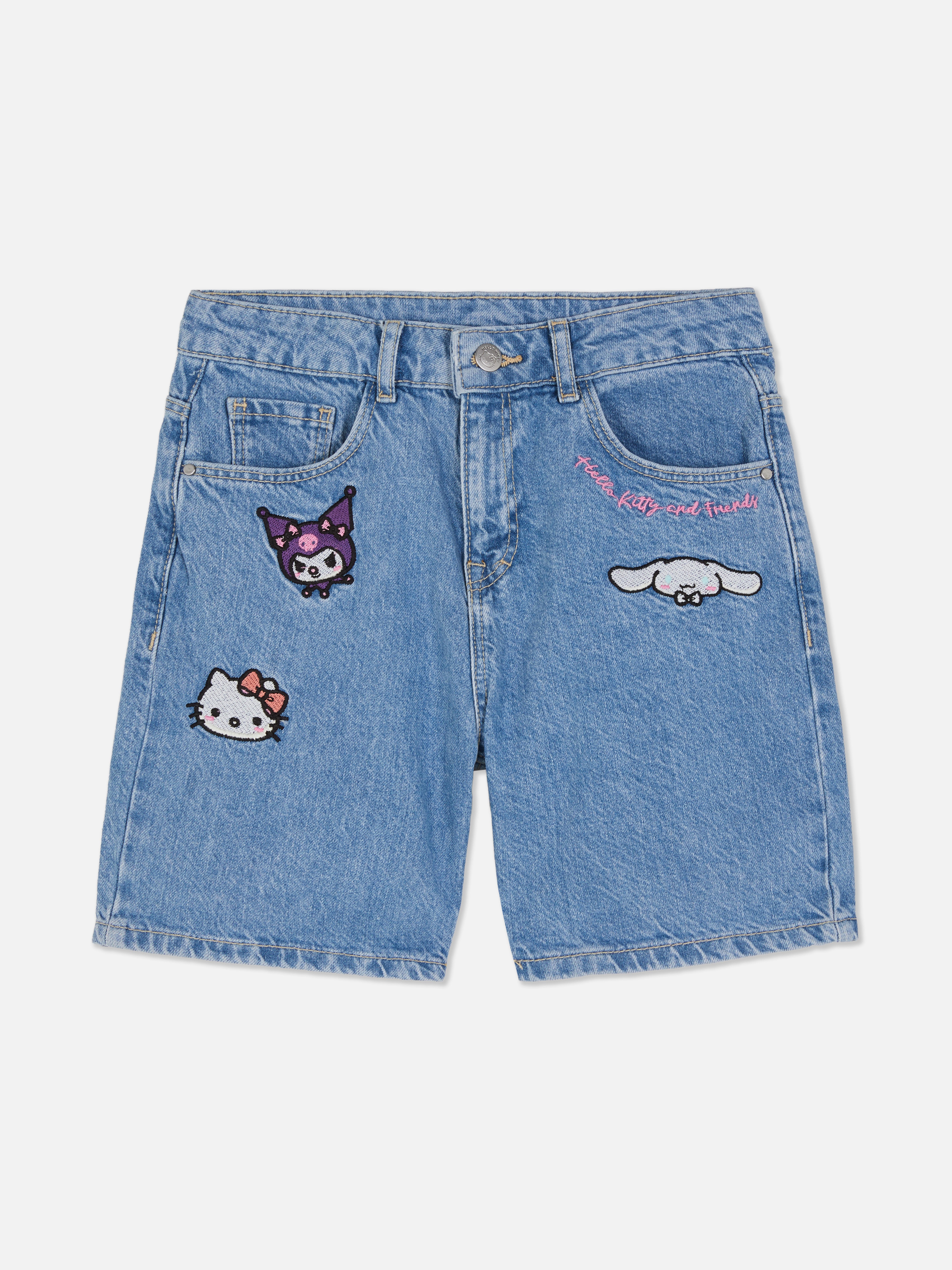 Pantaloni scurți din denim Hello Kitty și prietenii