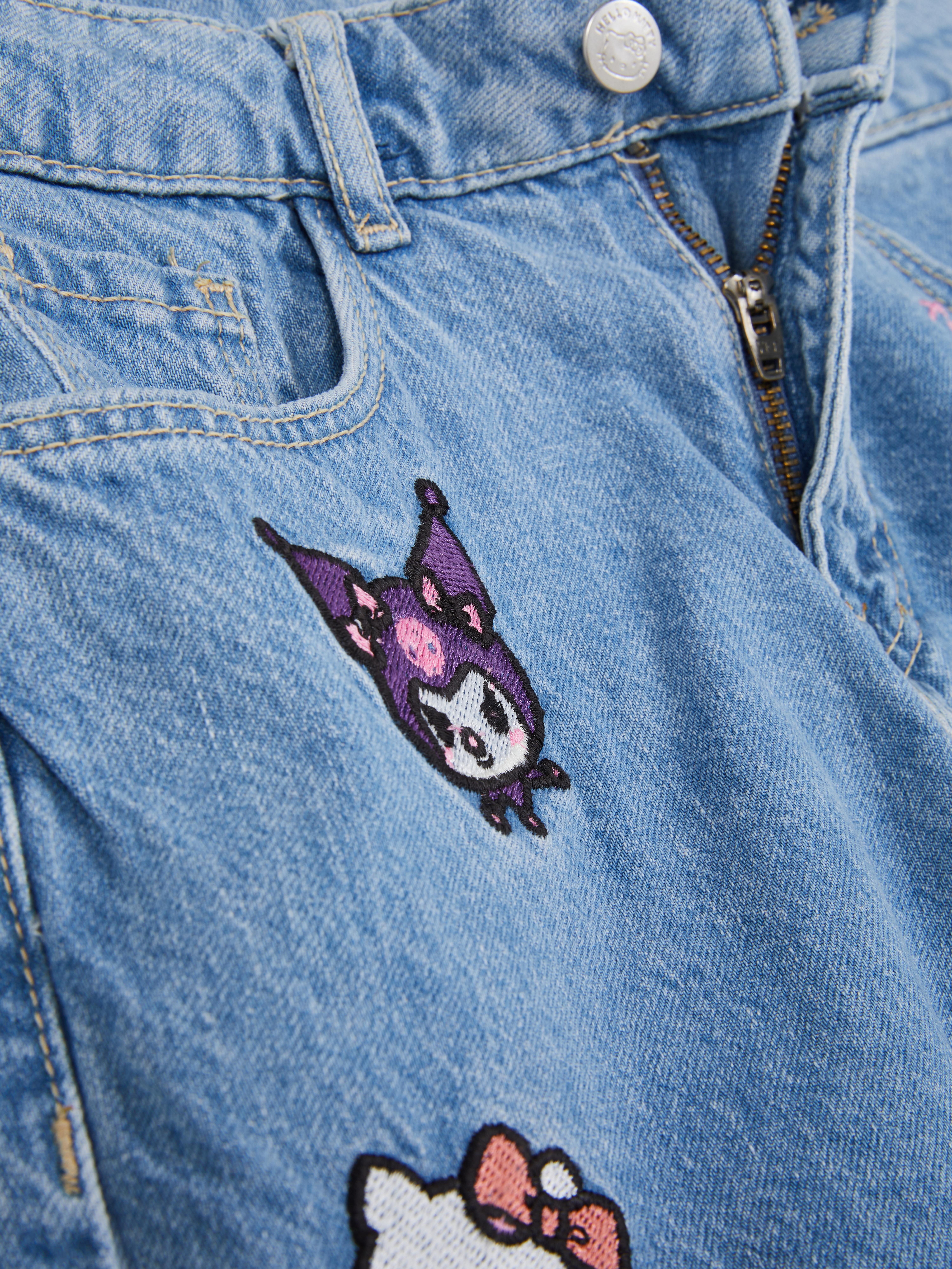Pantaloni scurți din denim Hello Kitty și prietenii