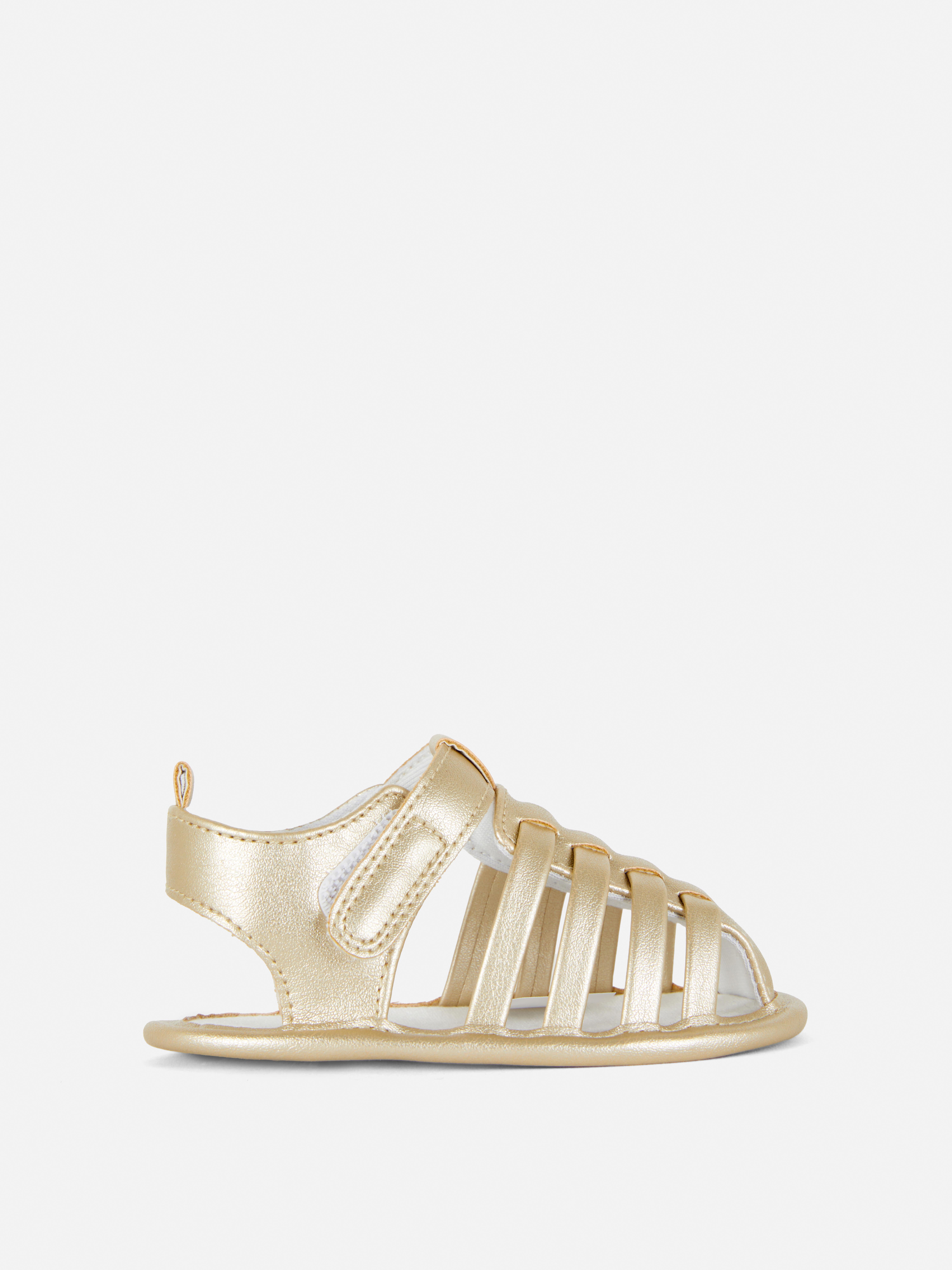 Fischersandalen in Metallic-Optik