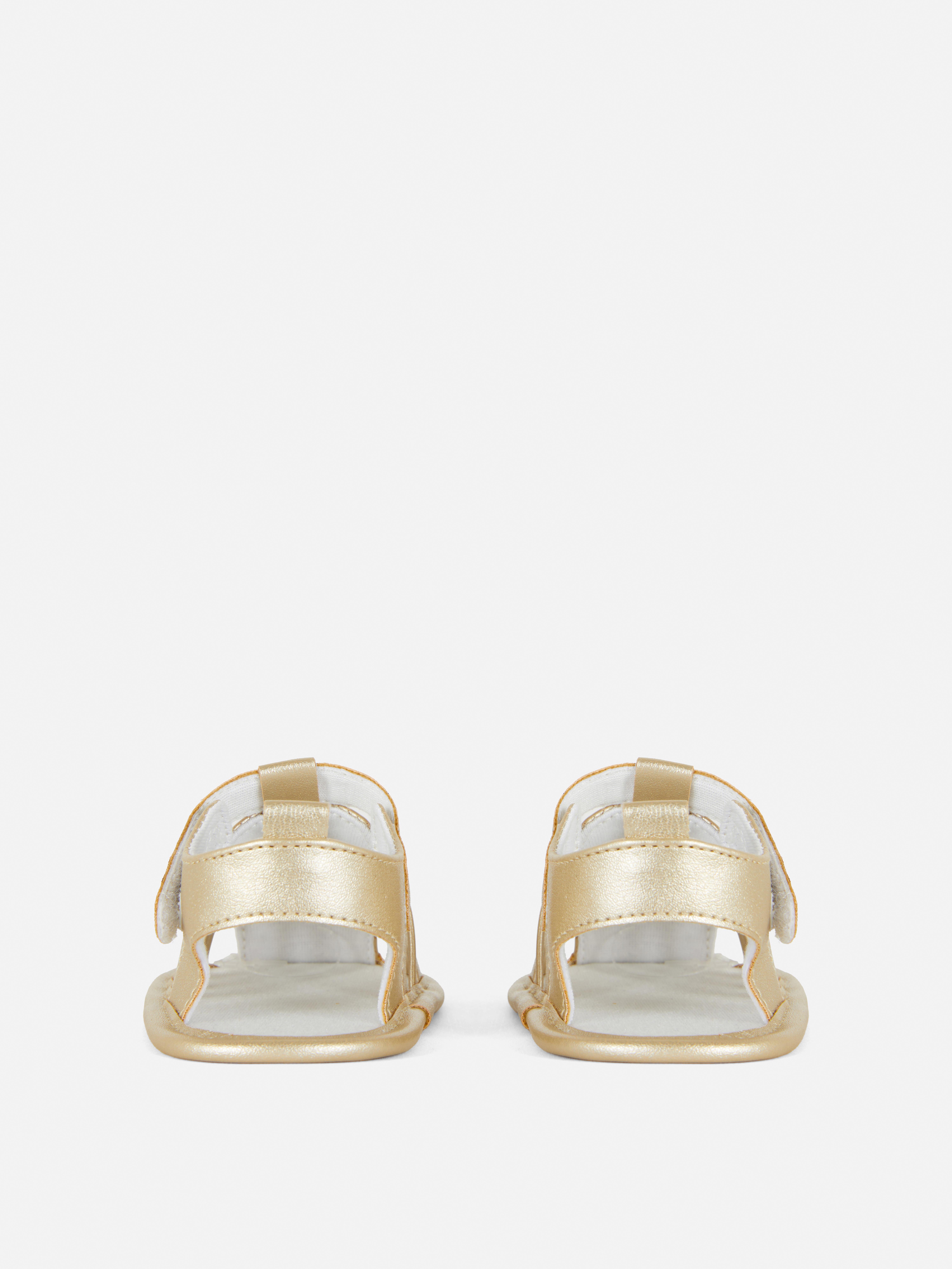 Fischersandalen in Metallic-Optik
