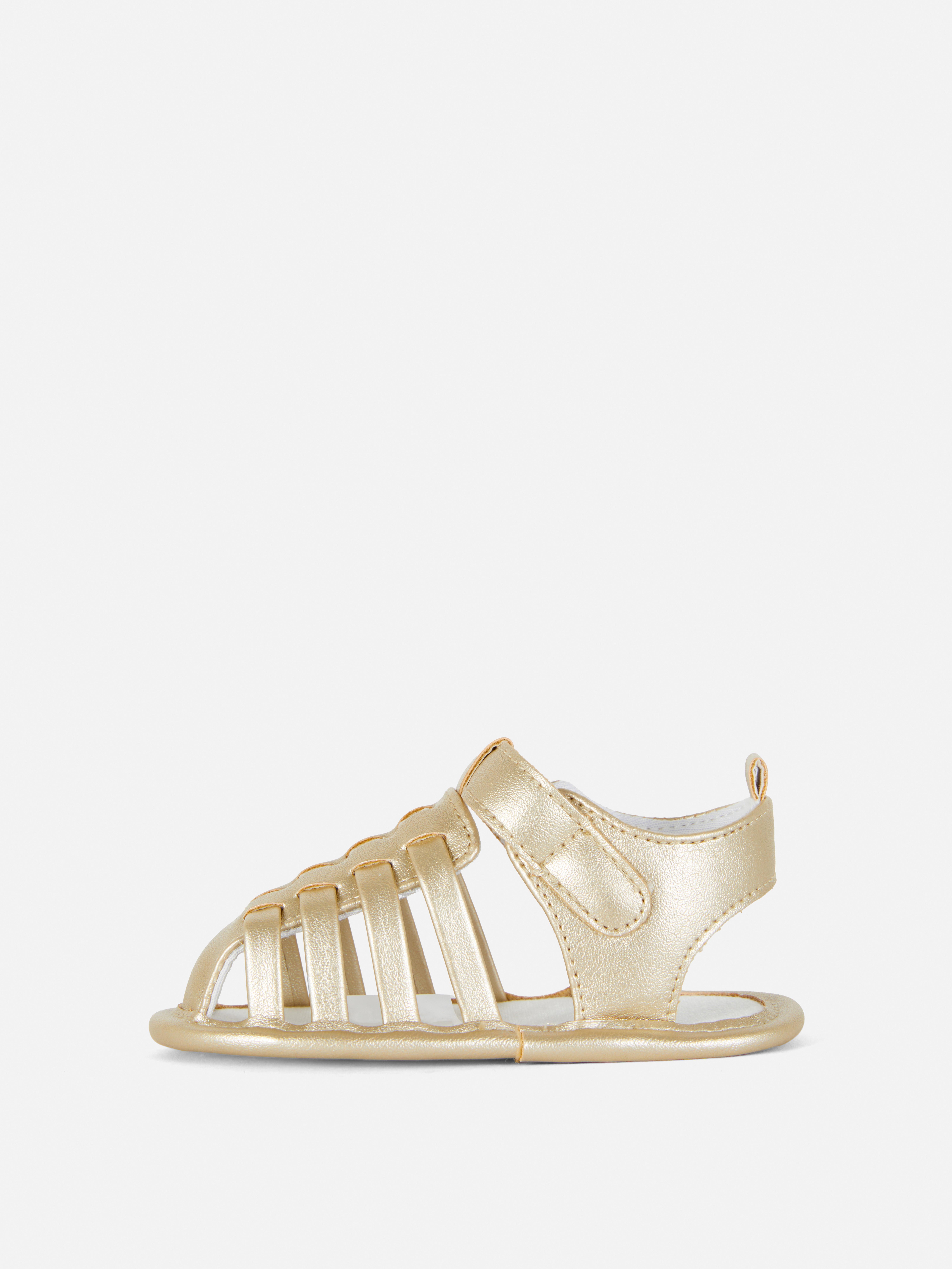 Fischersandalen in Metallic-Optik