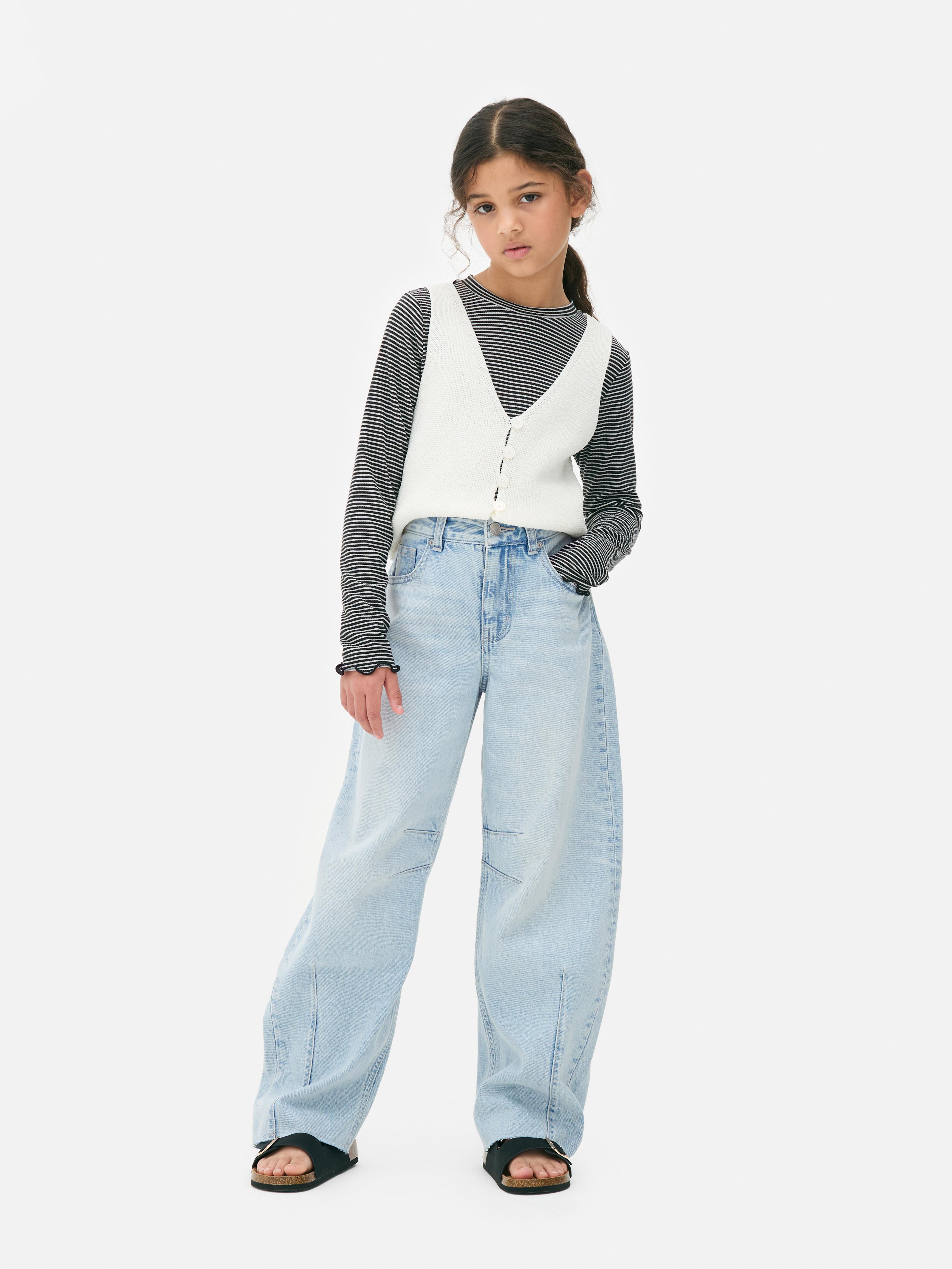 Jeans barrel con dettaglio cucitura