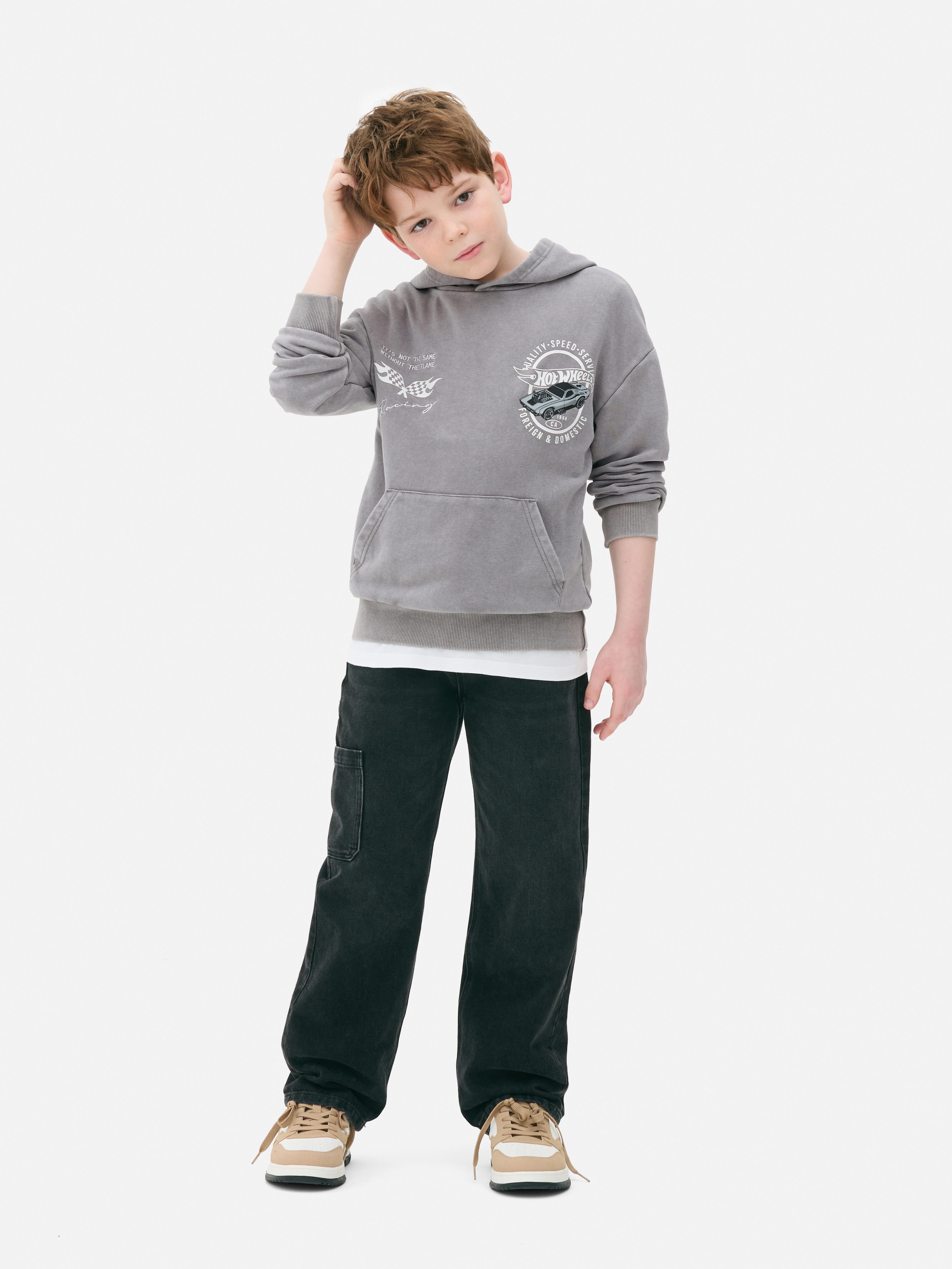 Felpa con cappuccio e logo Hot Wheels