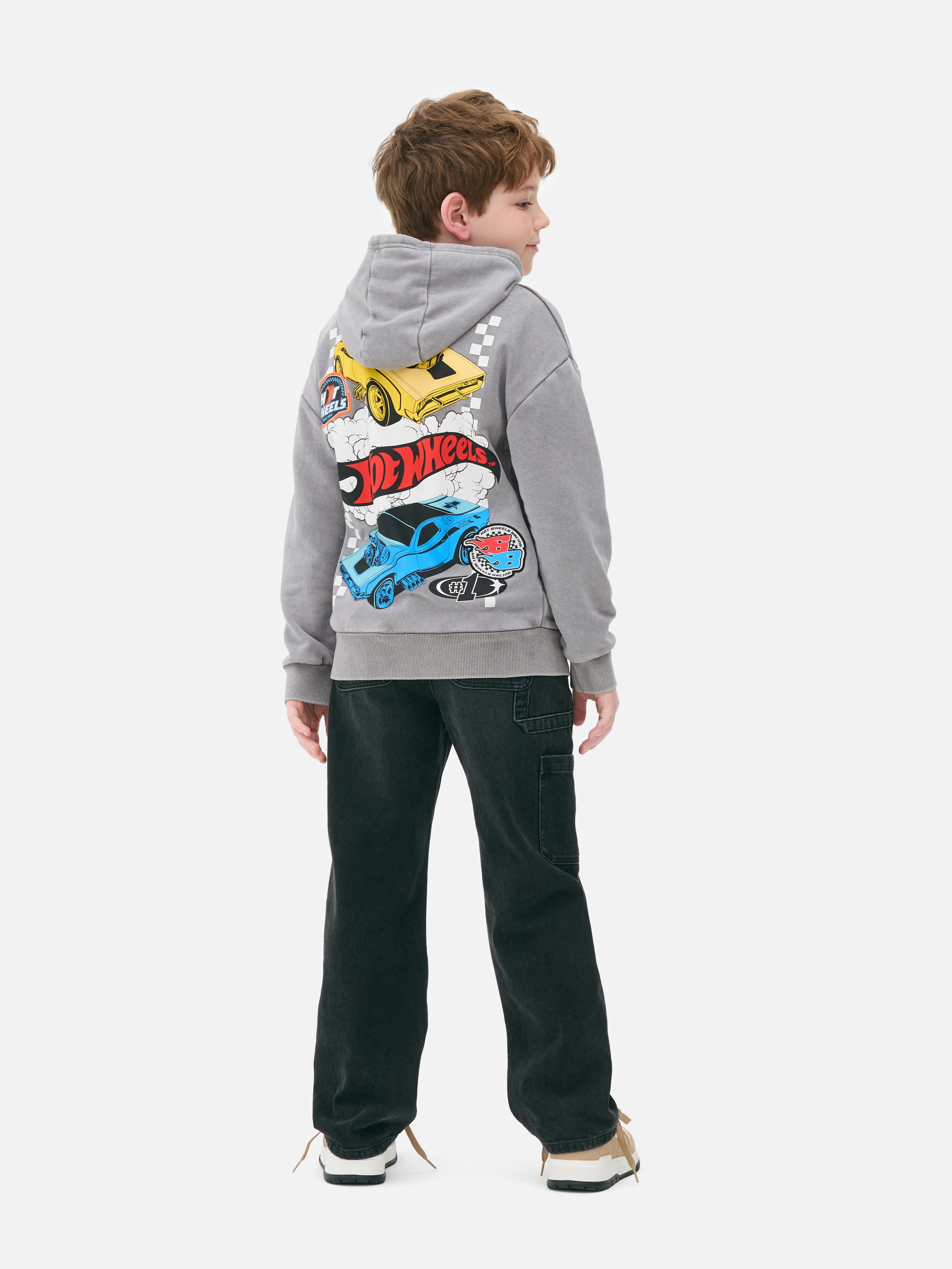 Felpa con cappuccio e logo Hot Wheels
