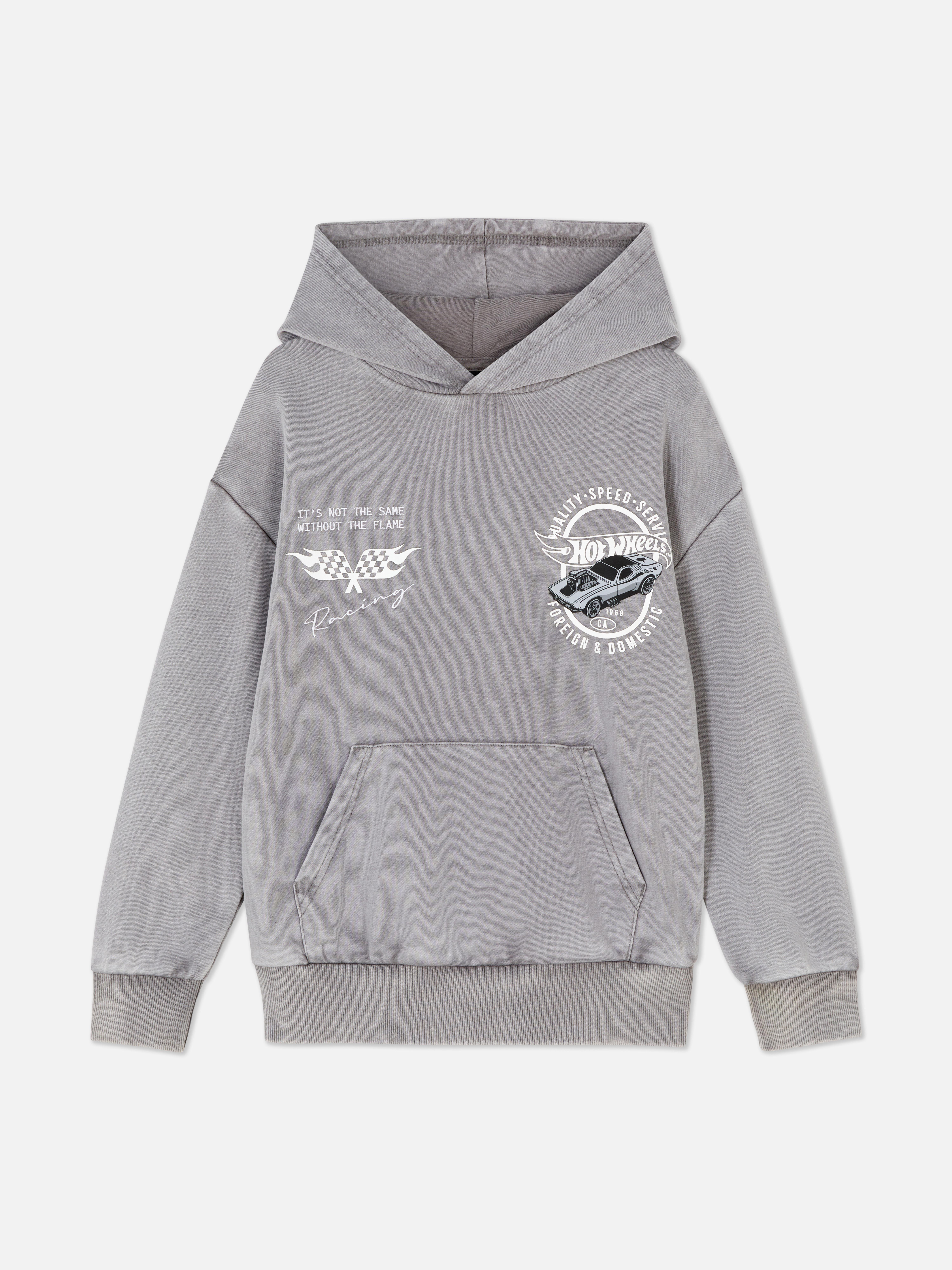 Felpa con cappuccio e logo Hot Wheels